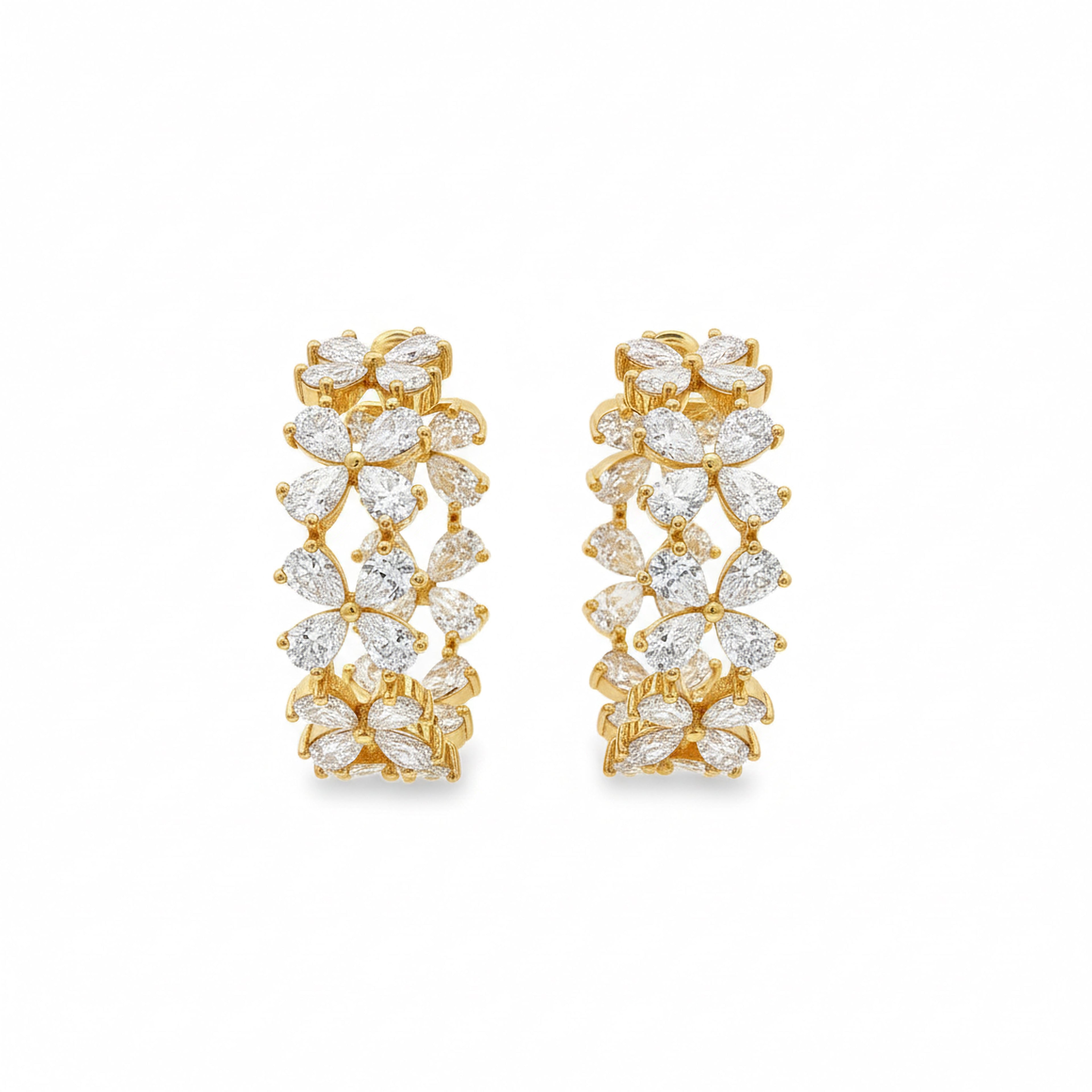 Flower Hoop Earrings