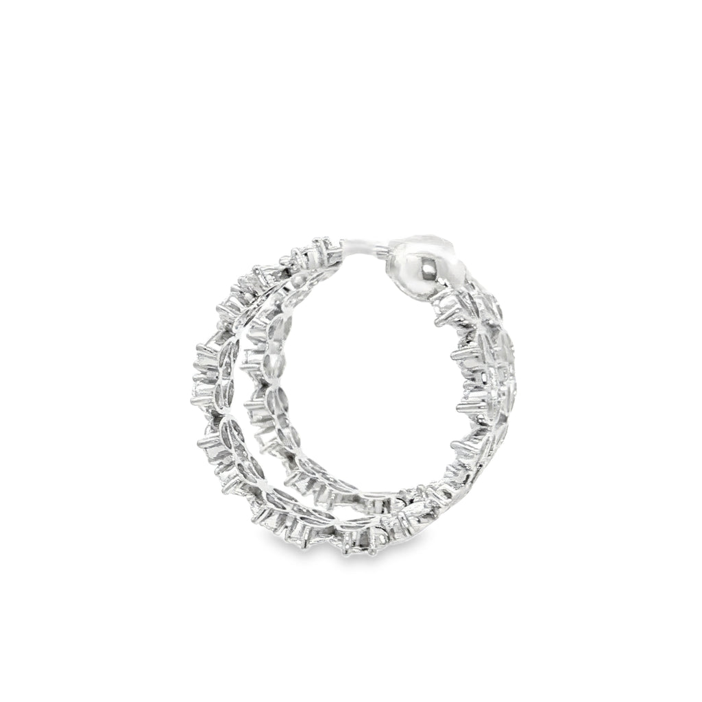 Flower Hoop Earrings