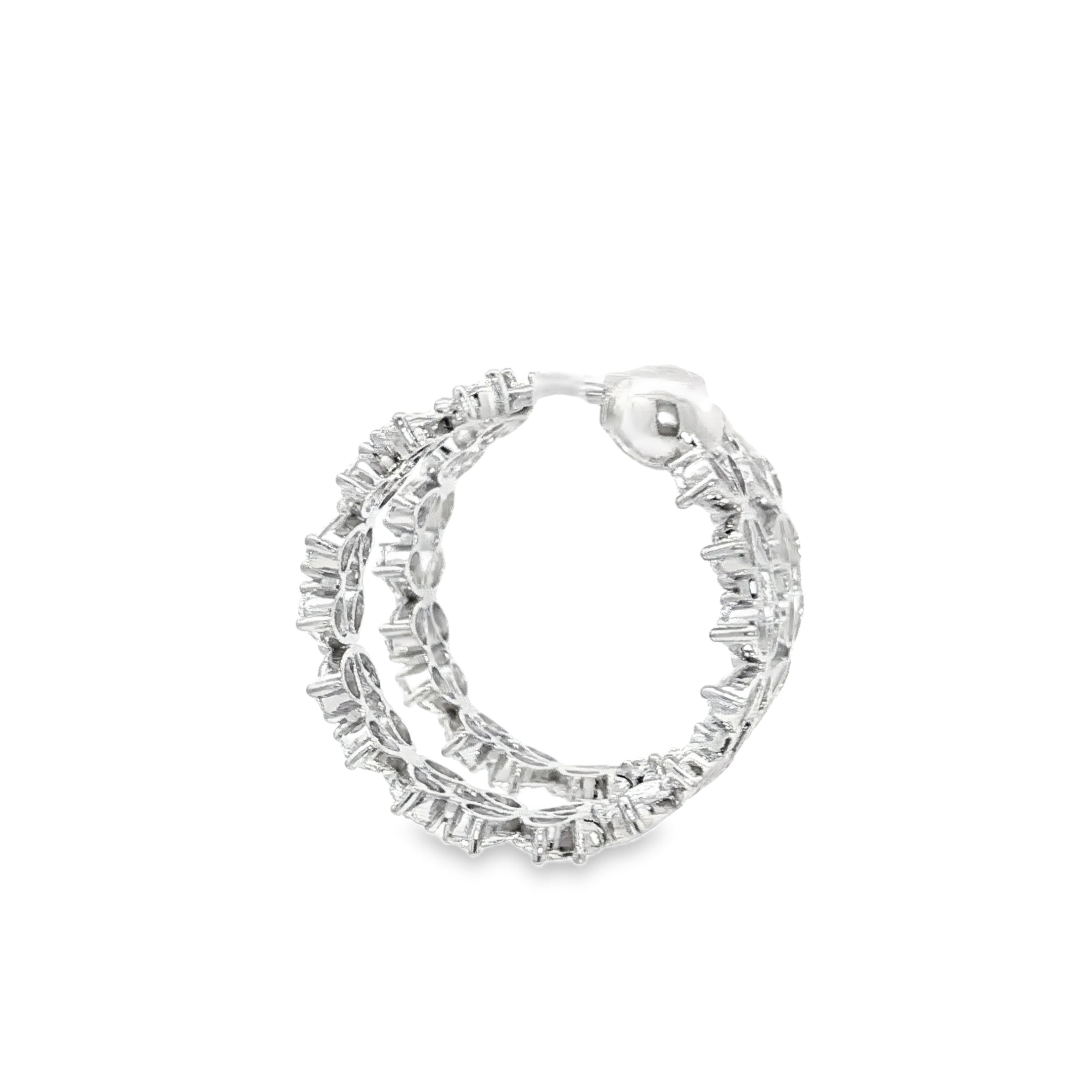 Flower Hoop Earrings