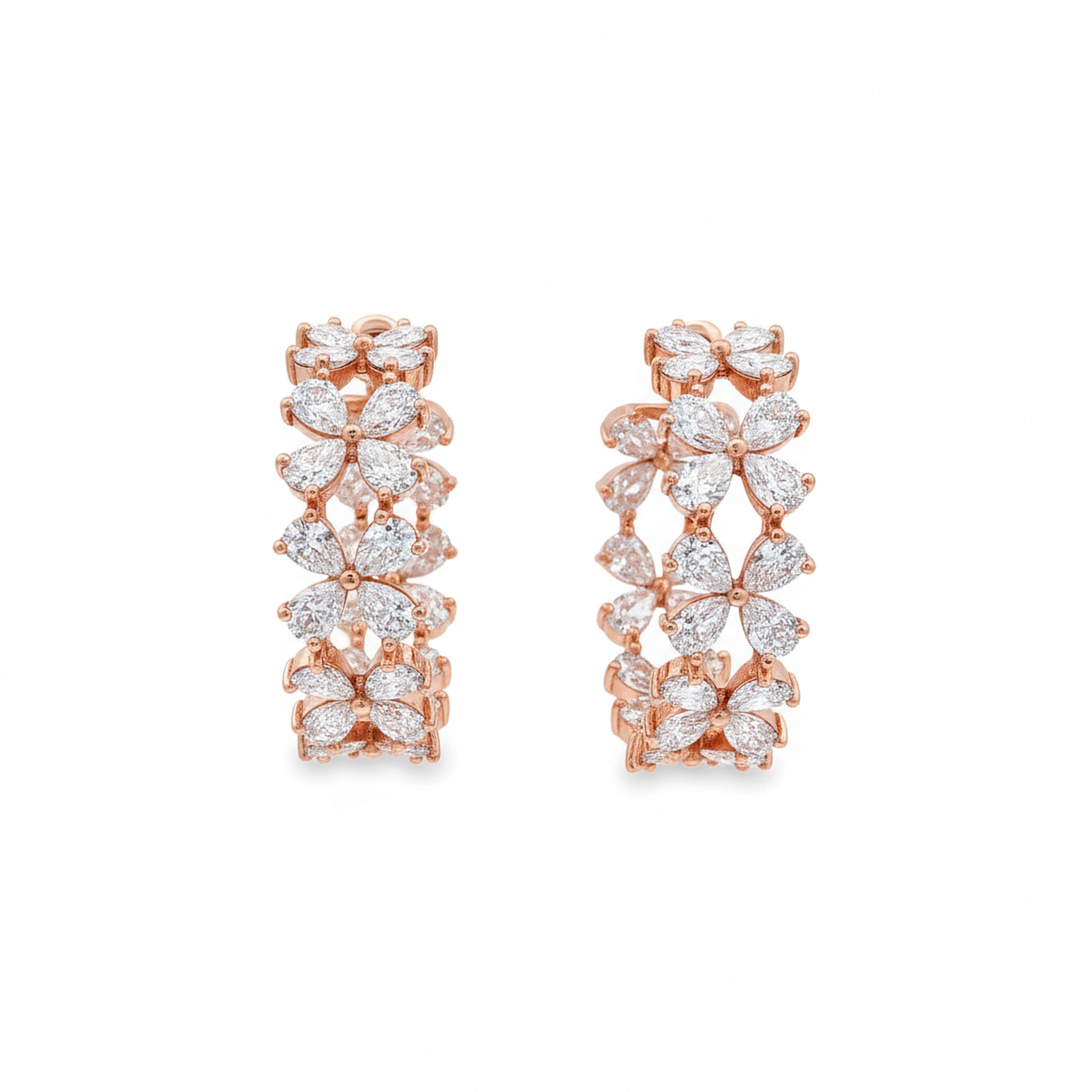 Flower Hoop Earrings