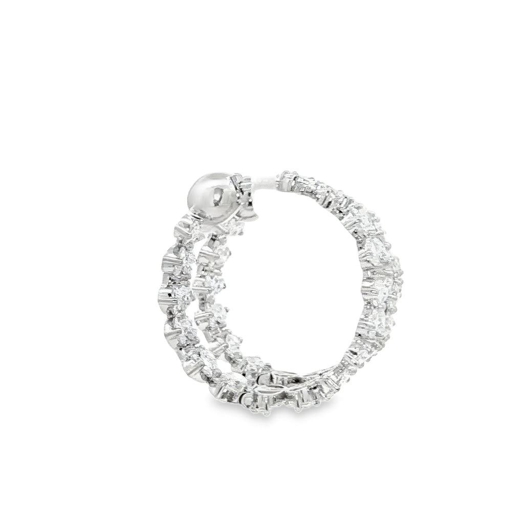 Flower Hoop Earrings