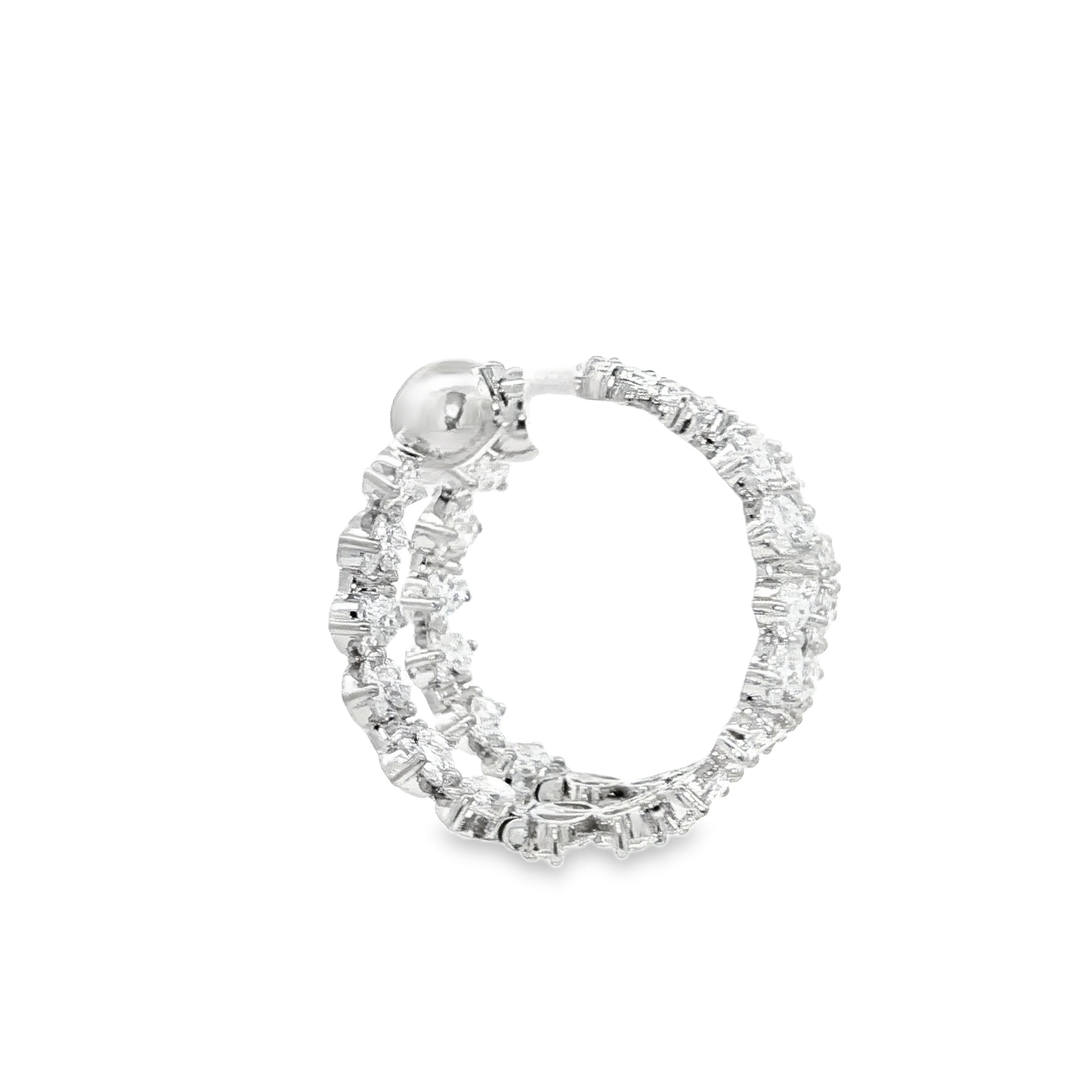 Flower Hoop Earrings