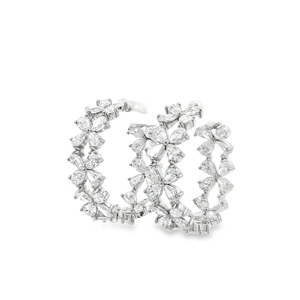 Flower Hoop Earrings