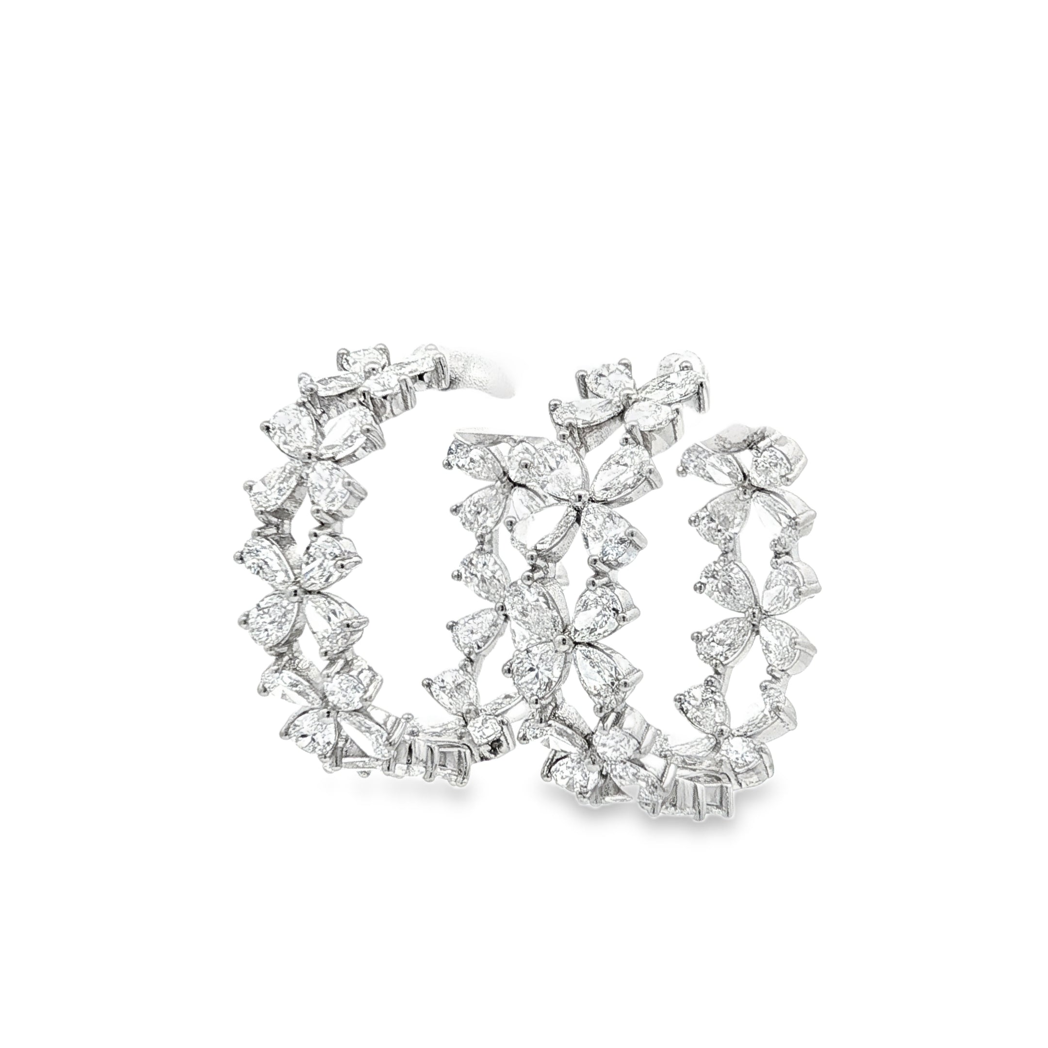 Flower Hoop Earrings