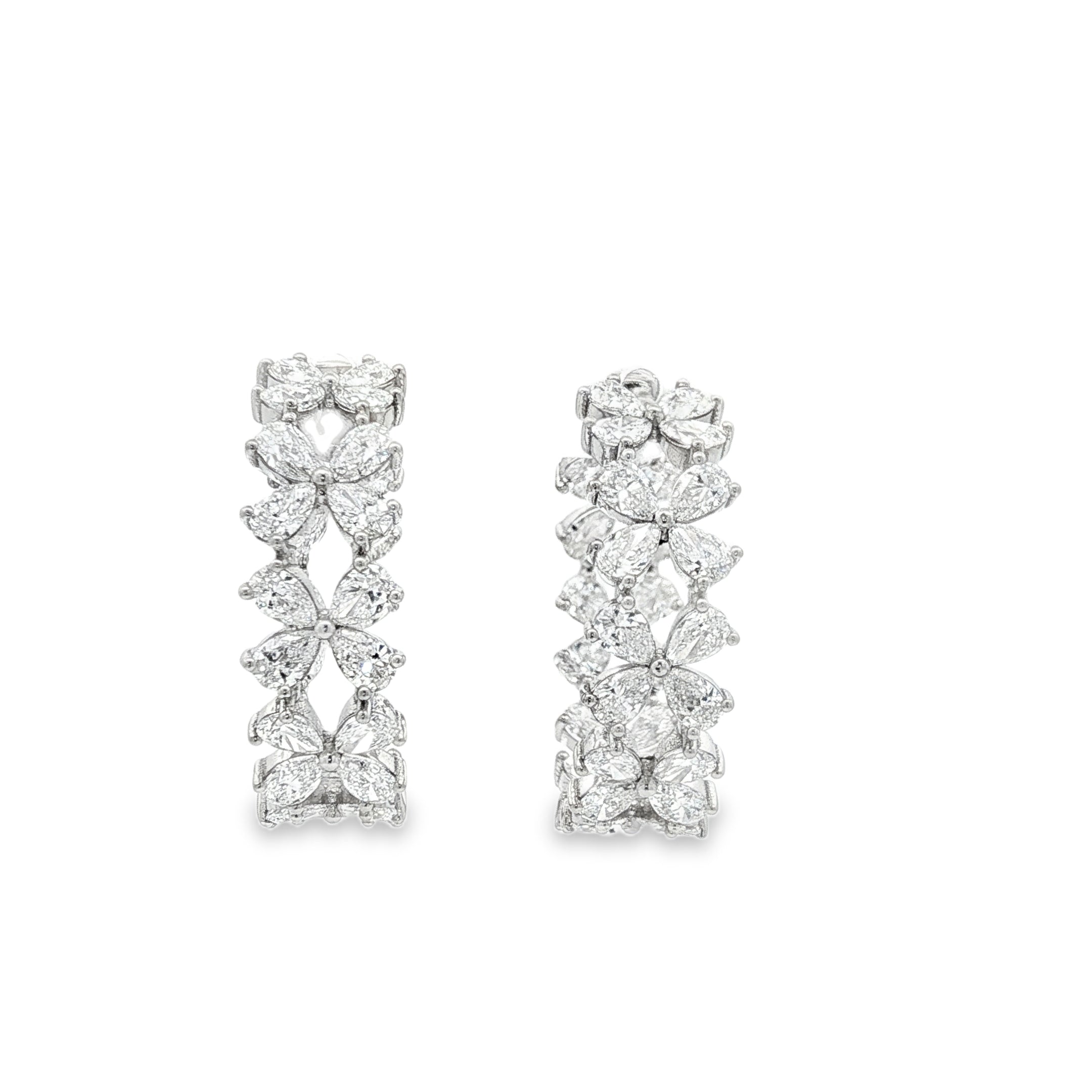 Flower Hoop Earrings