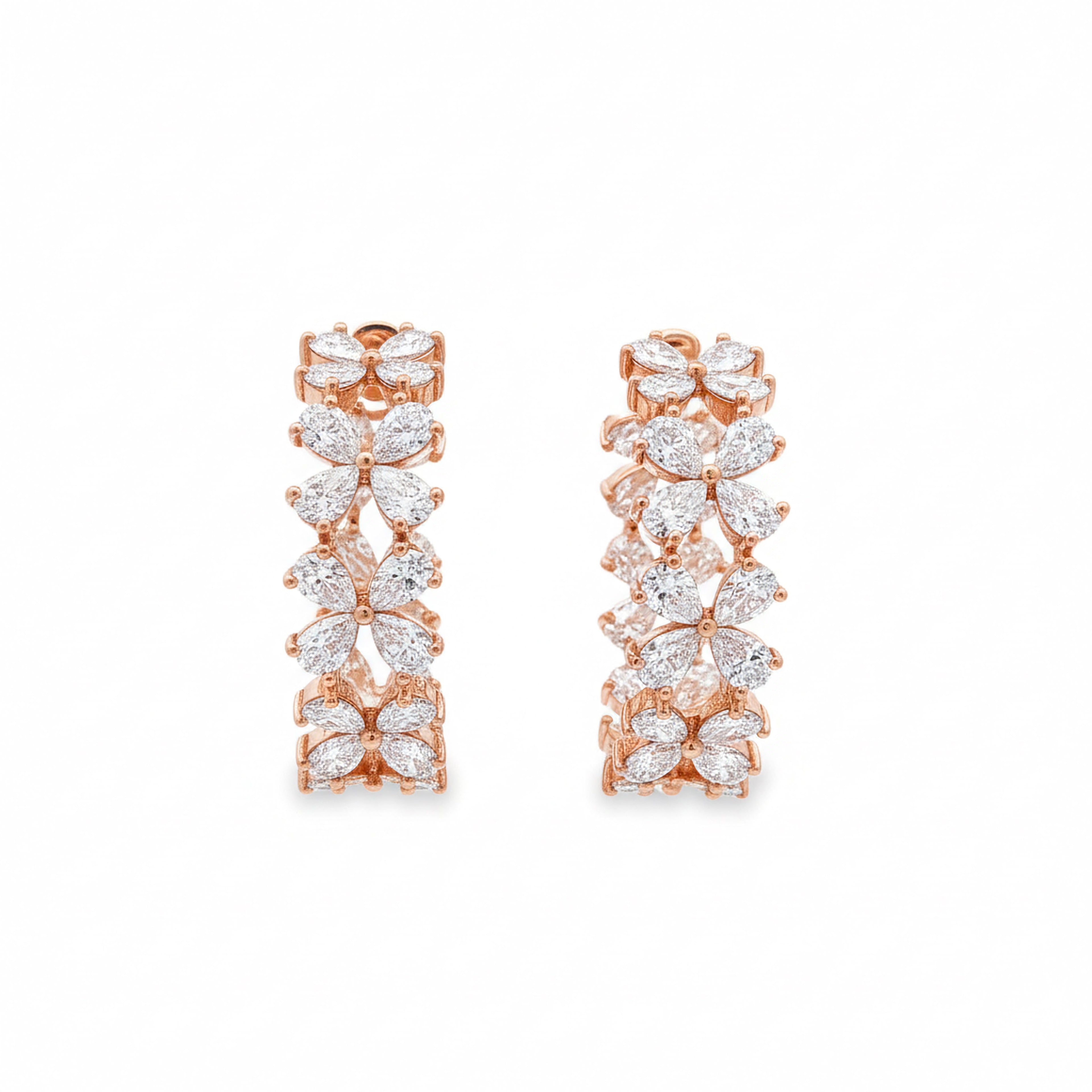 Flower Hoop Earrings