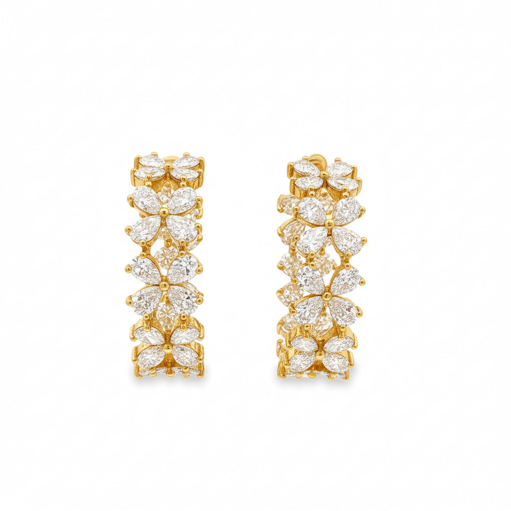 Flower Hoop Earrings