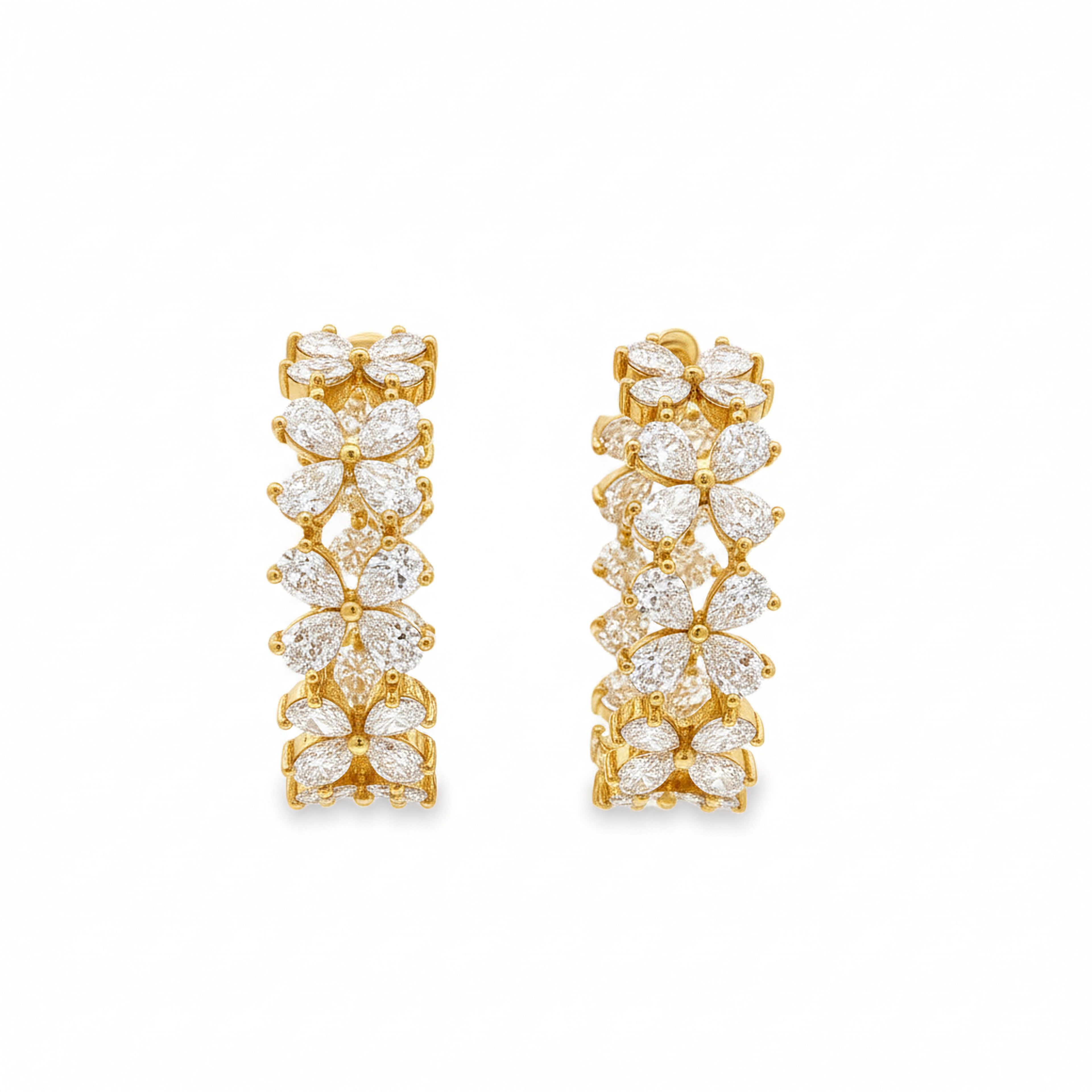Flower Hoop Earrings