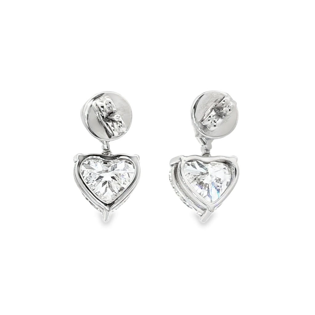1ct Pear x 4ct Heart Earrings