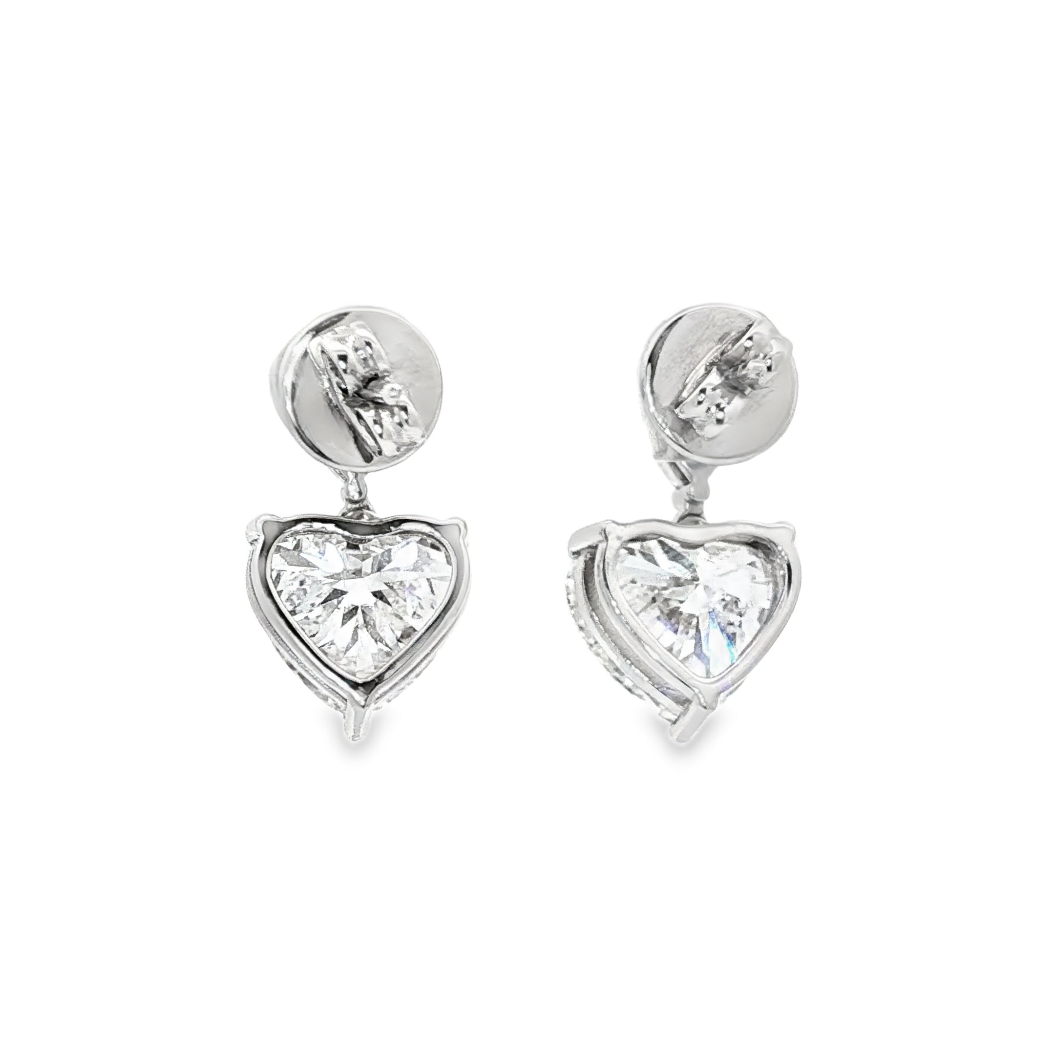 1ct Pear x 4ct Heart Earrings