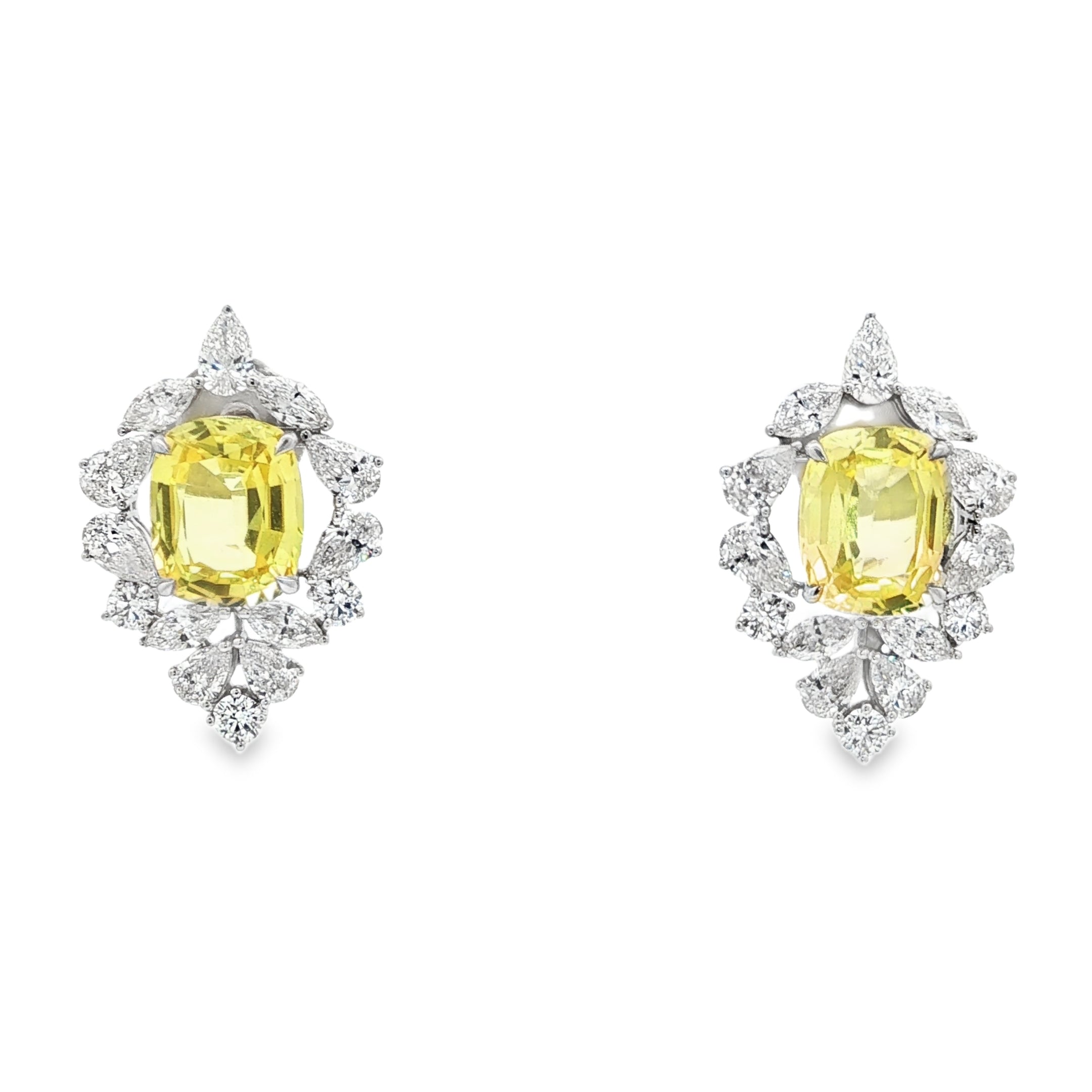 9.08ct Yellow Flower  Earrings