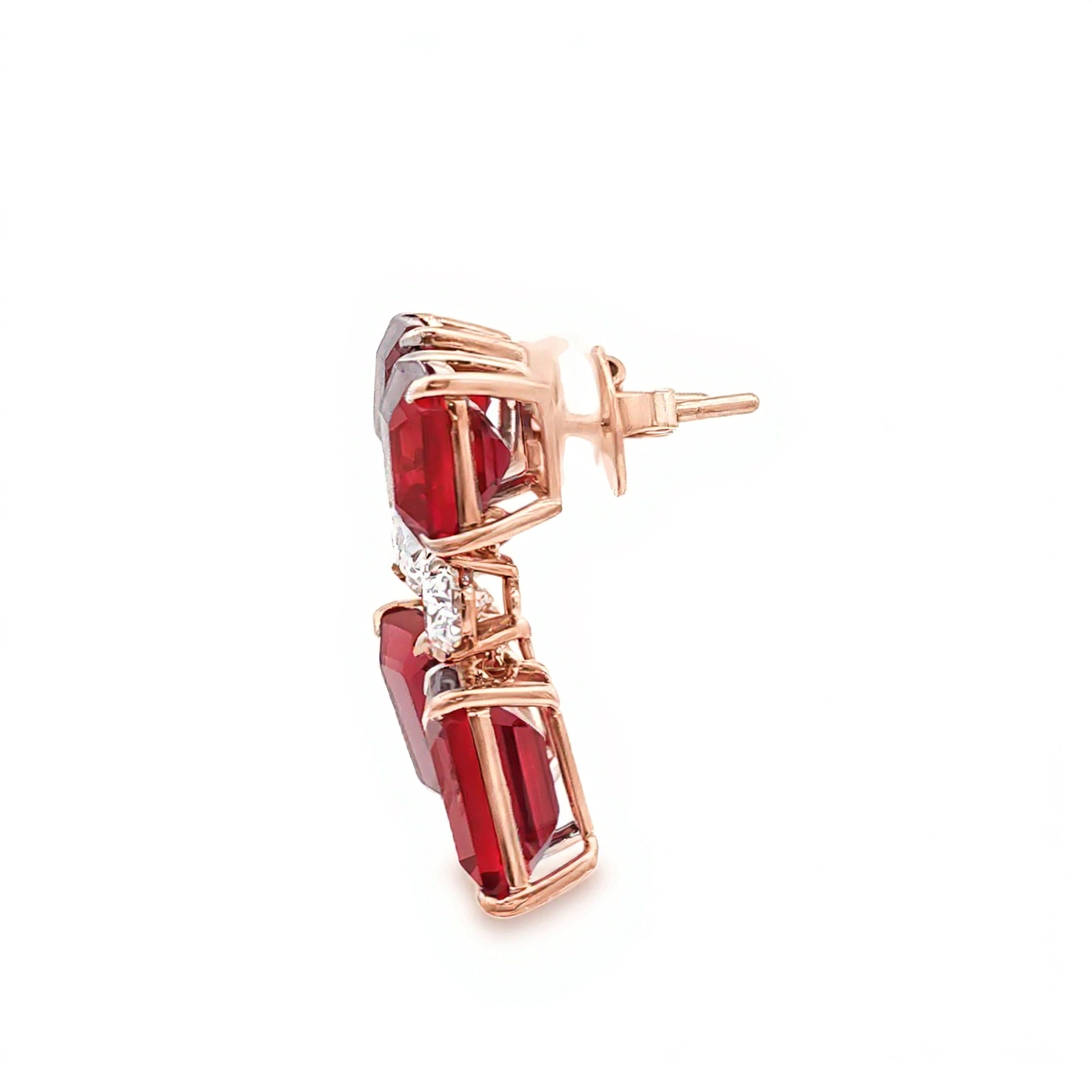 40.5cts Ruby Cushion with Oval Diamond