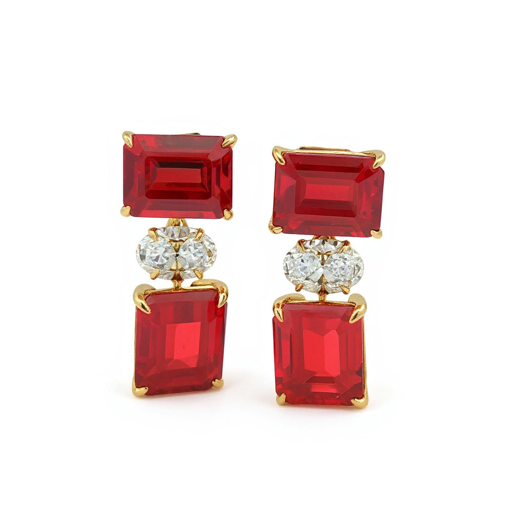 40.5cts Ruby Cushion with Oval Diamond