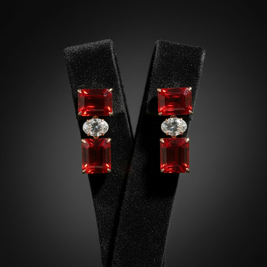 40.5cts Ruby Cushion with Oval Diamond
