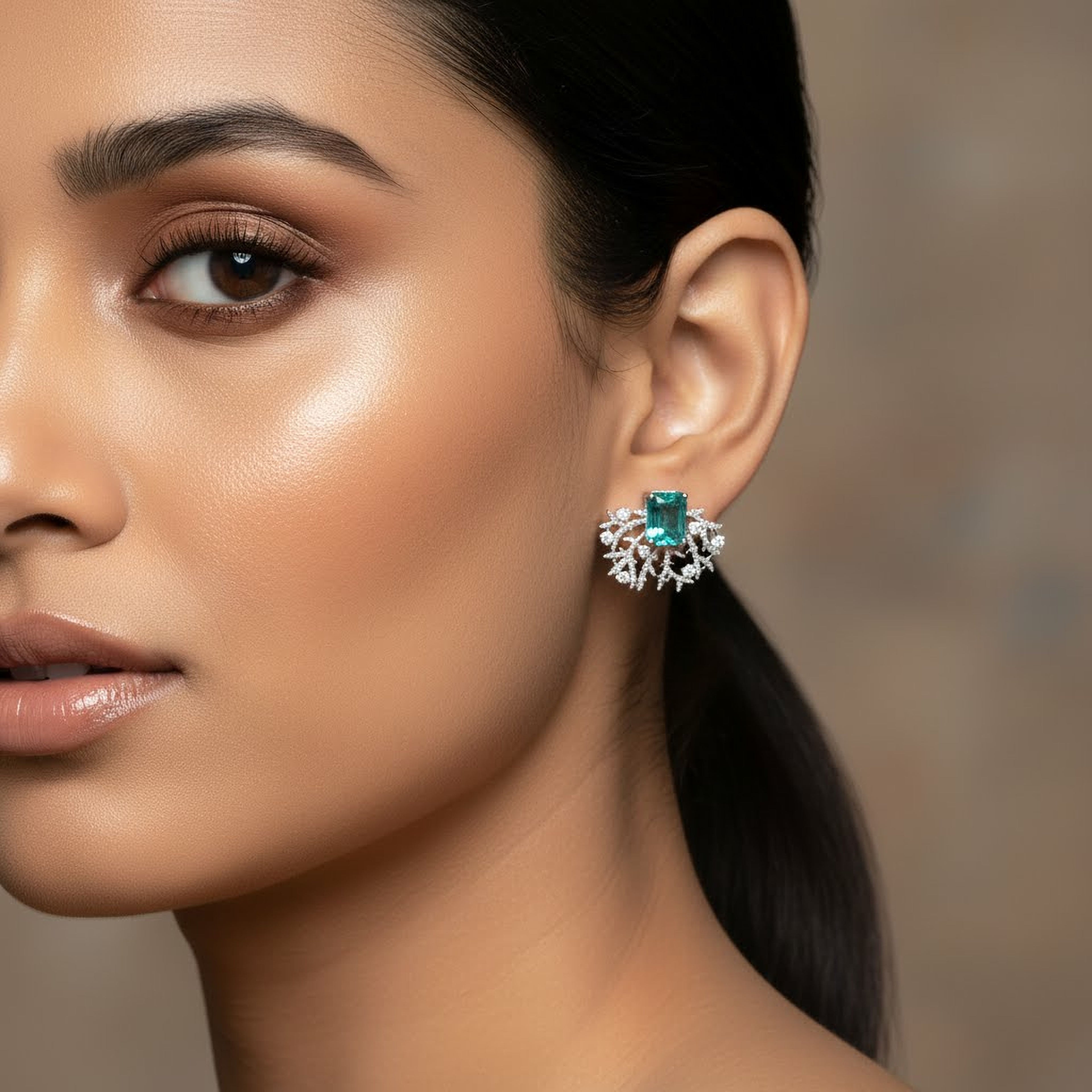 23.93cts Tourqoise Root Earrings