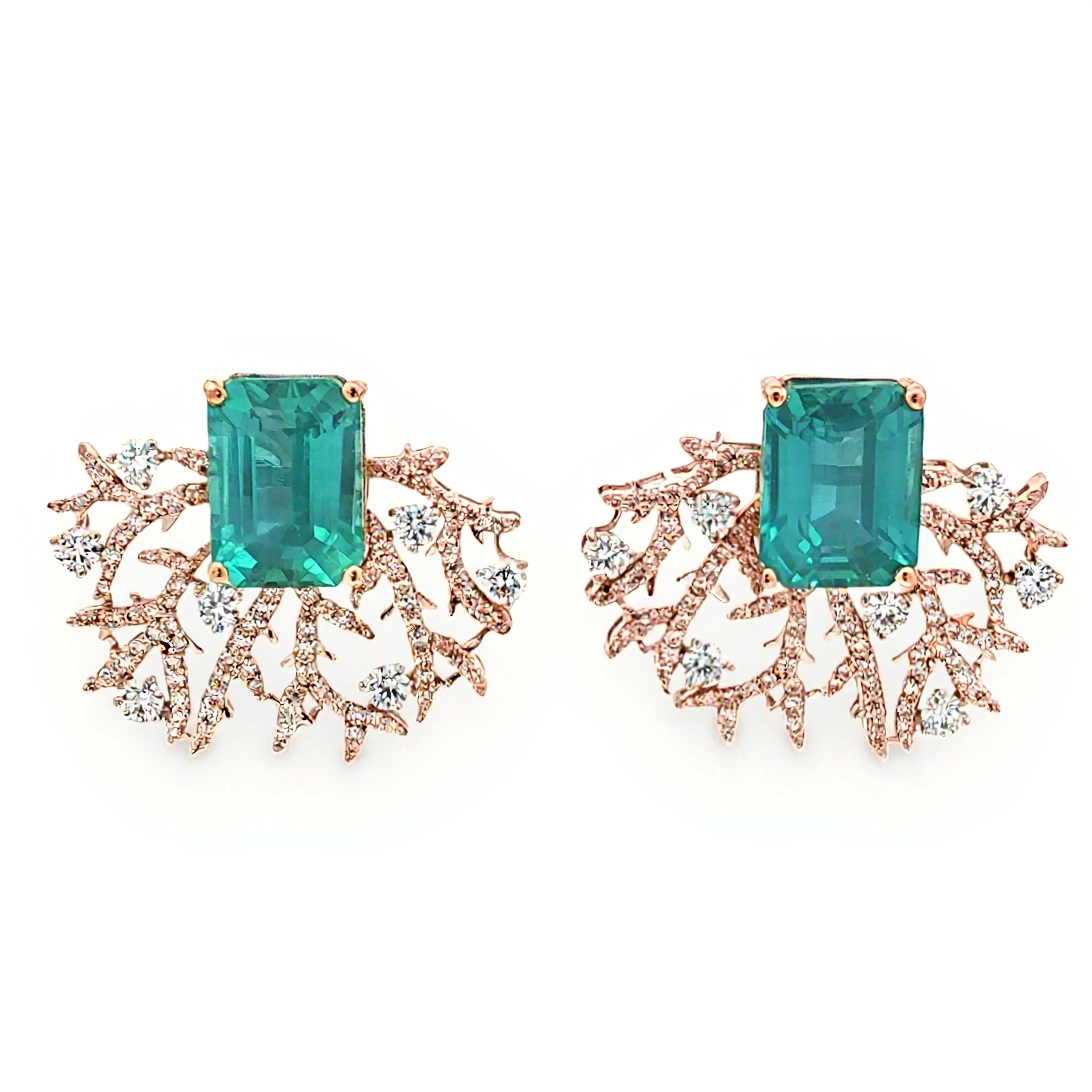 23.93cts Tourqoise Root Earrings