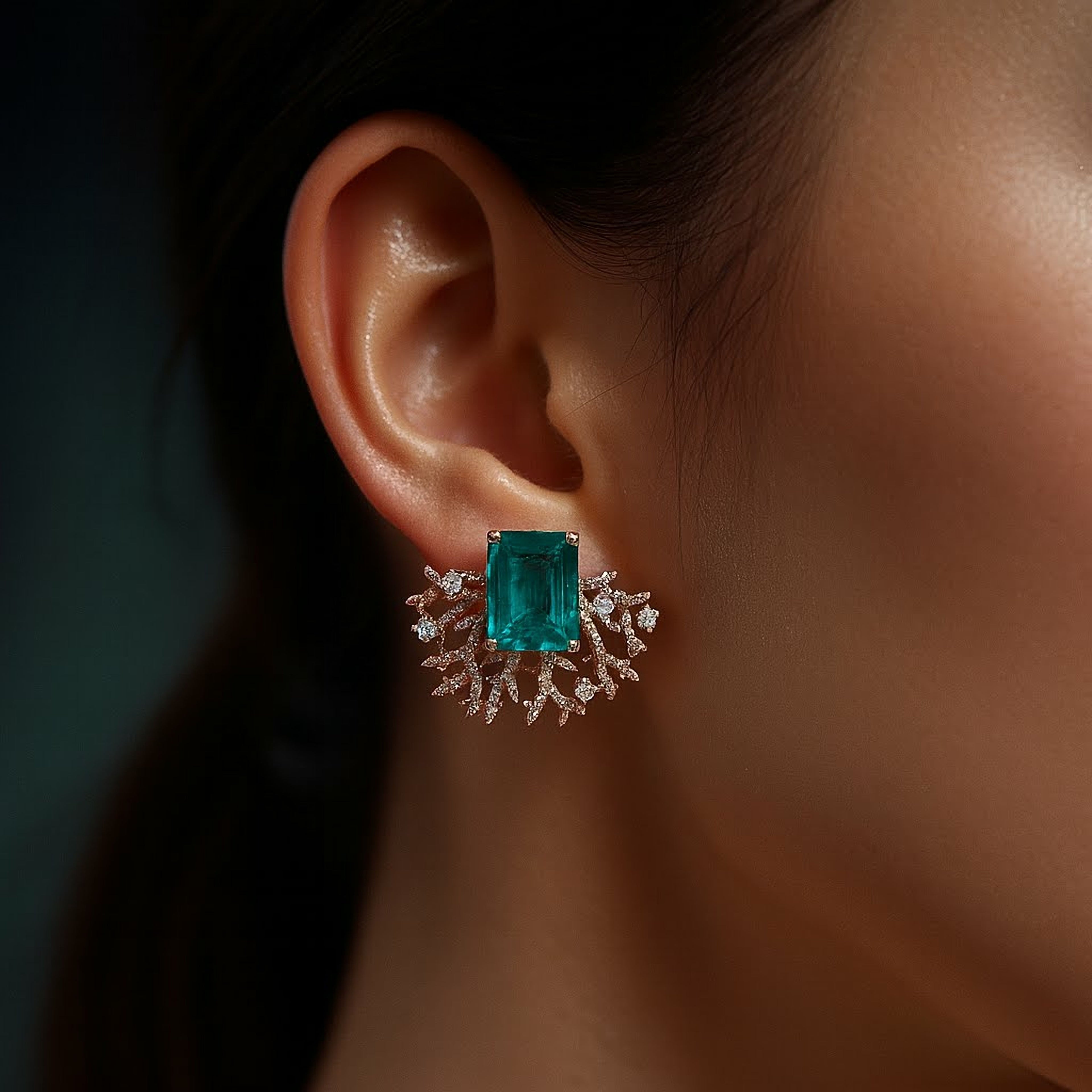 23.93cts Tourqoise Root Earrings