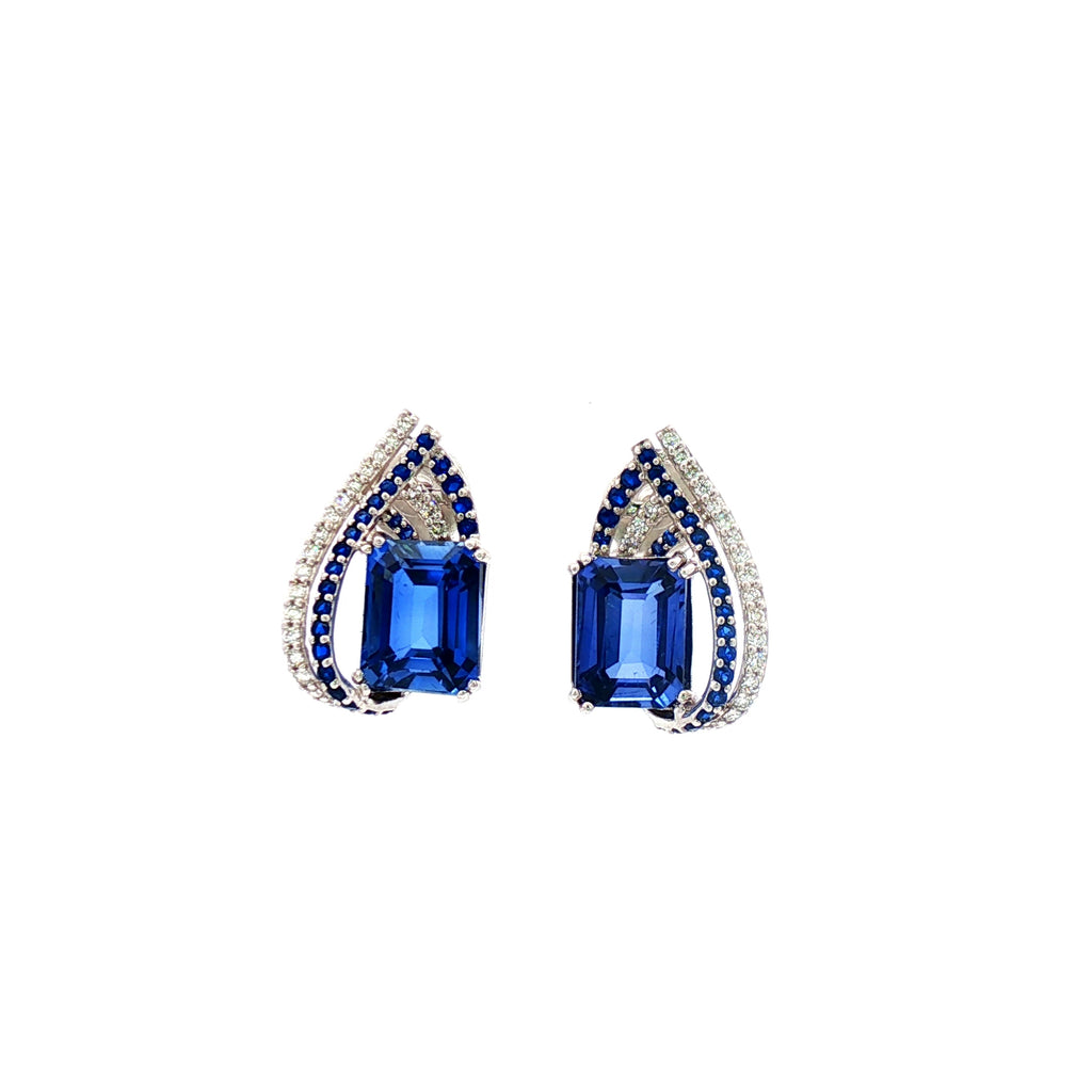 Wave Sapphire Earrings