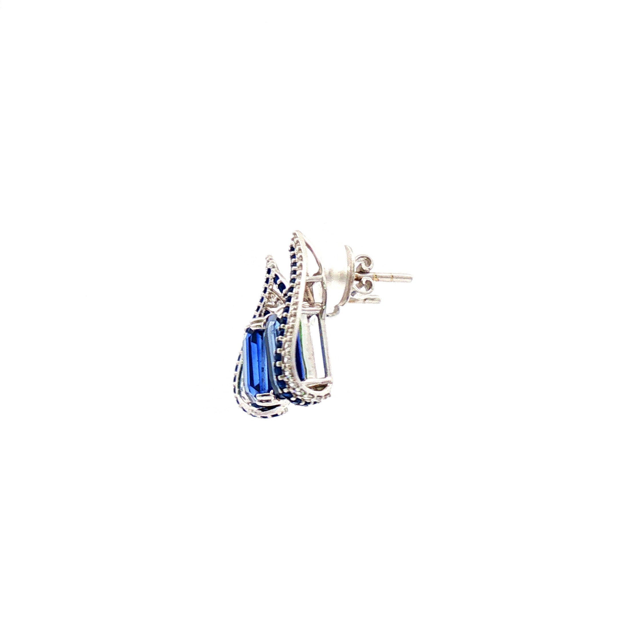 Wave Sapphire Earrings