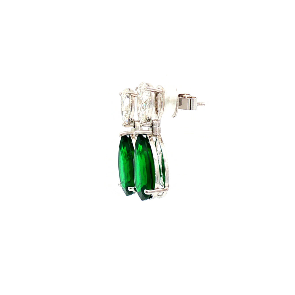 1ct Pear Diamond x Emerald Pear