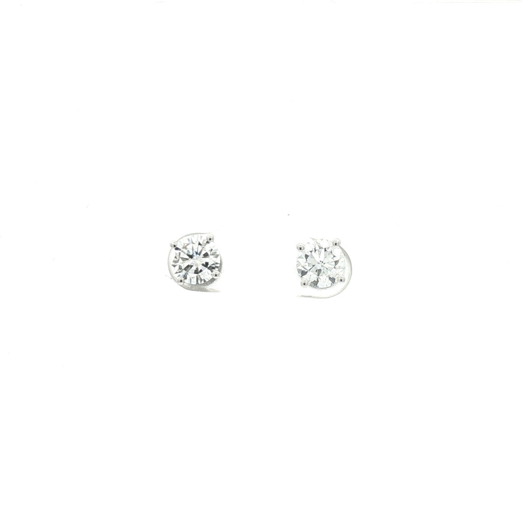 1ct Round Earrings