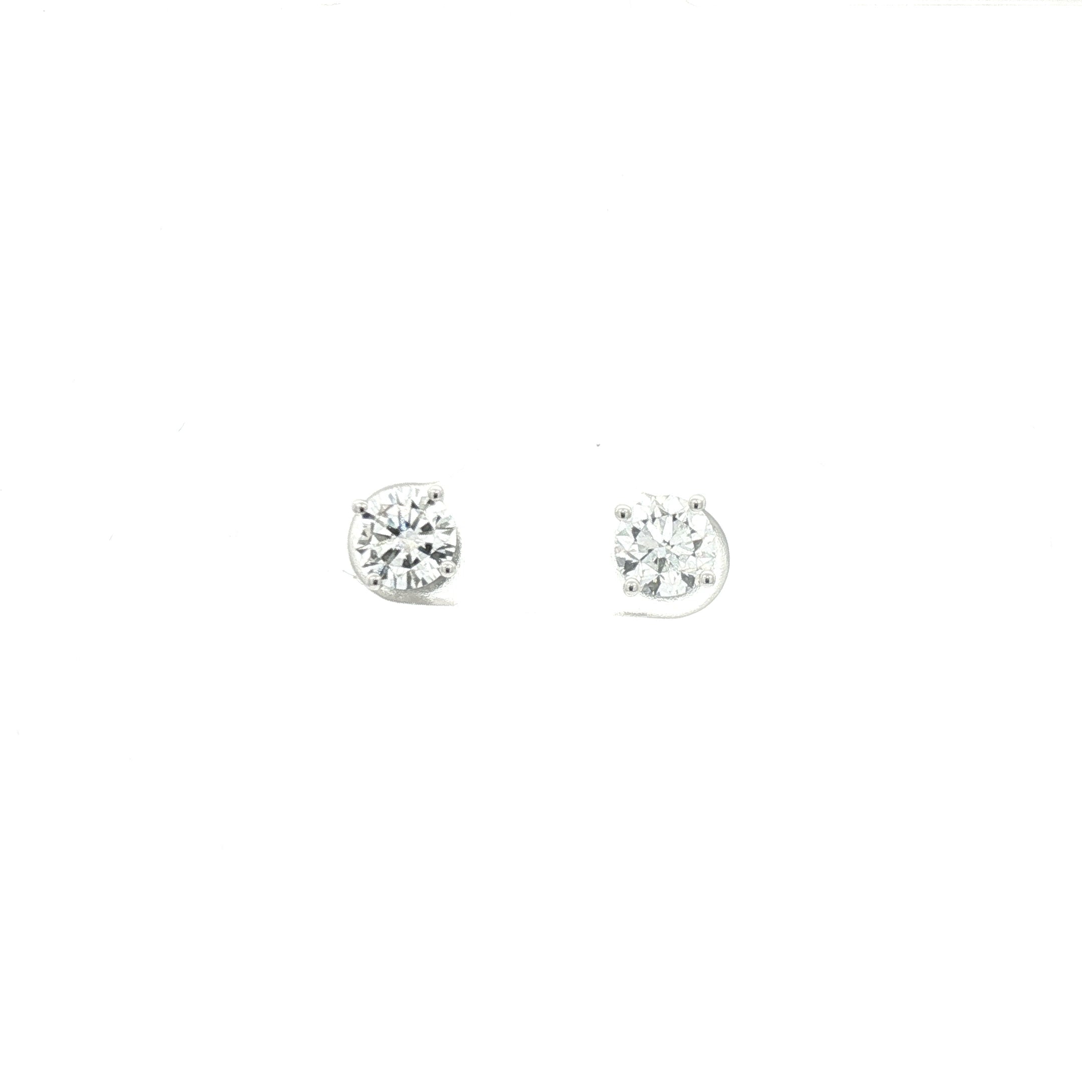 1ct Round Earrings