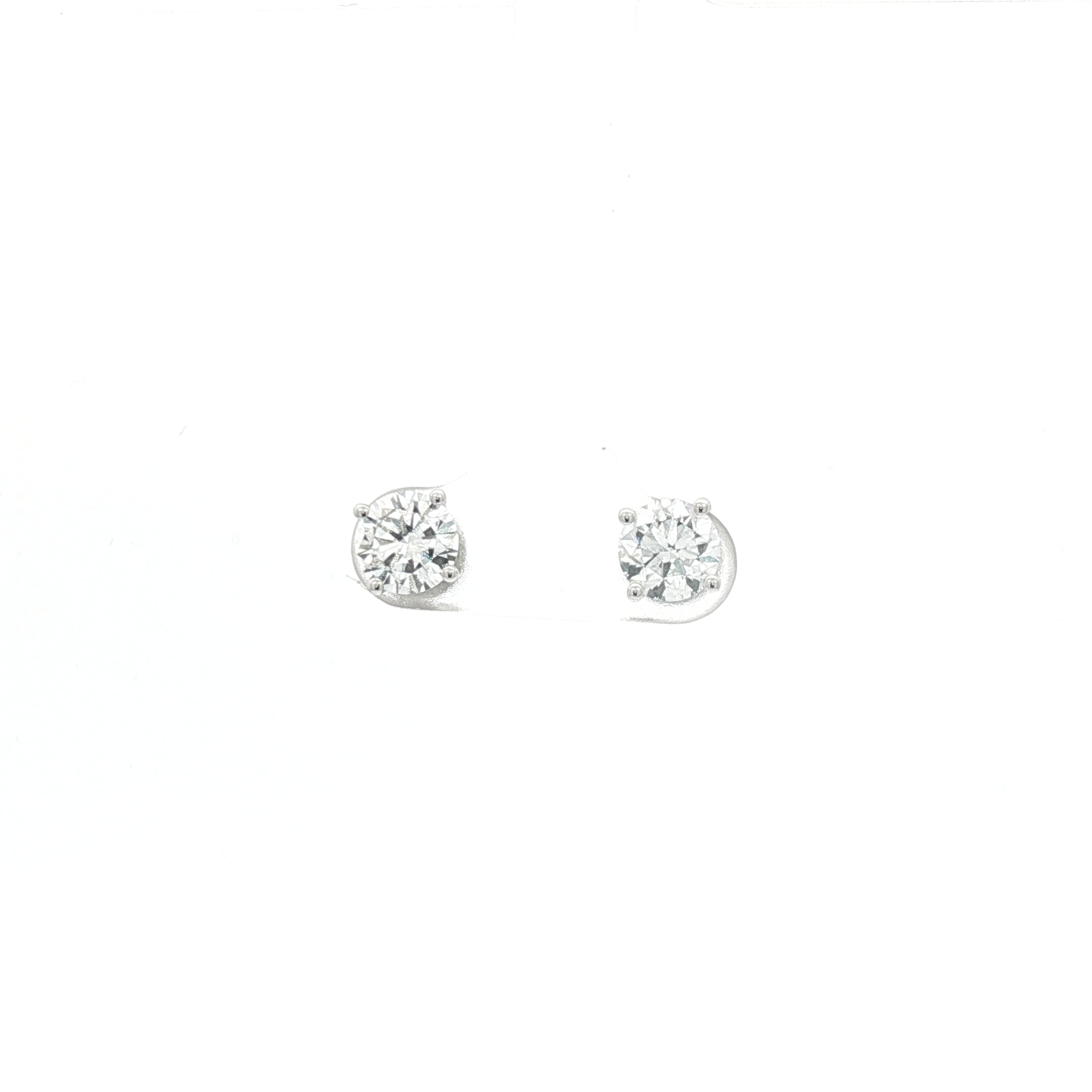 1ct Round Earrings