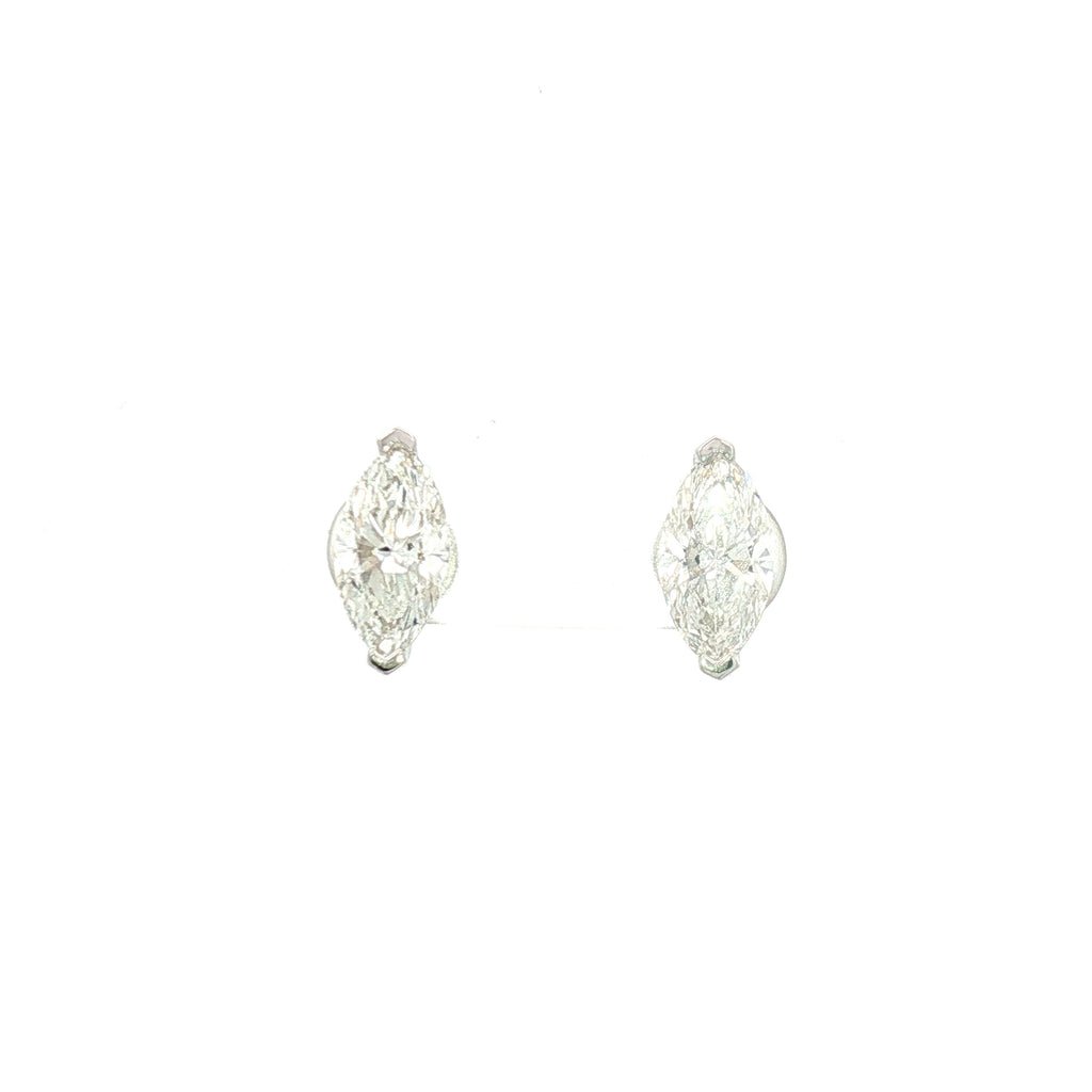 1.5ct Marquise White Gold Studs
