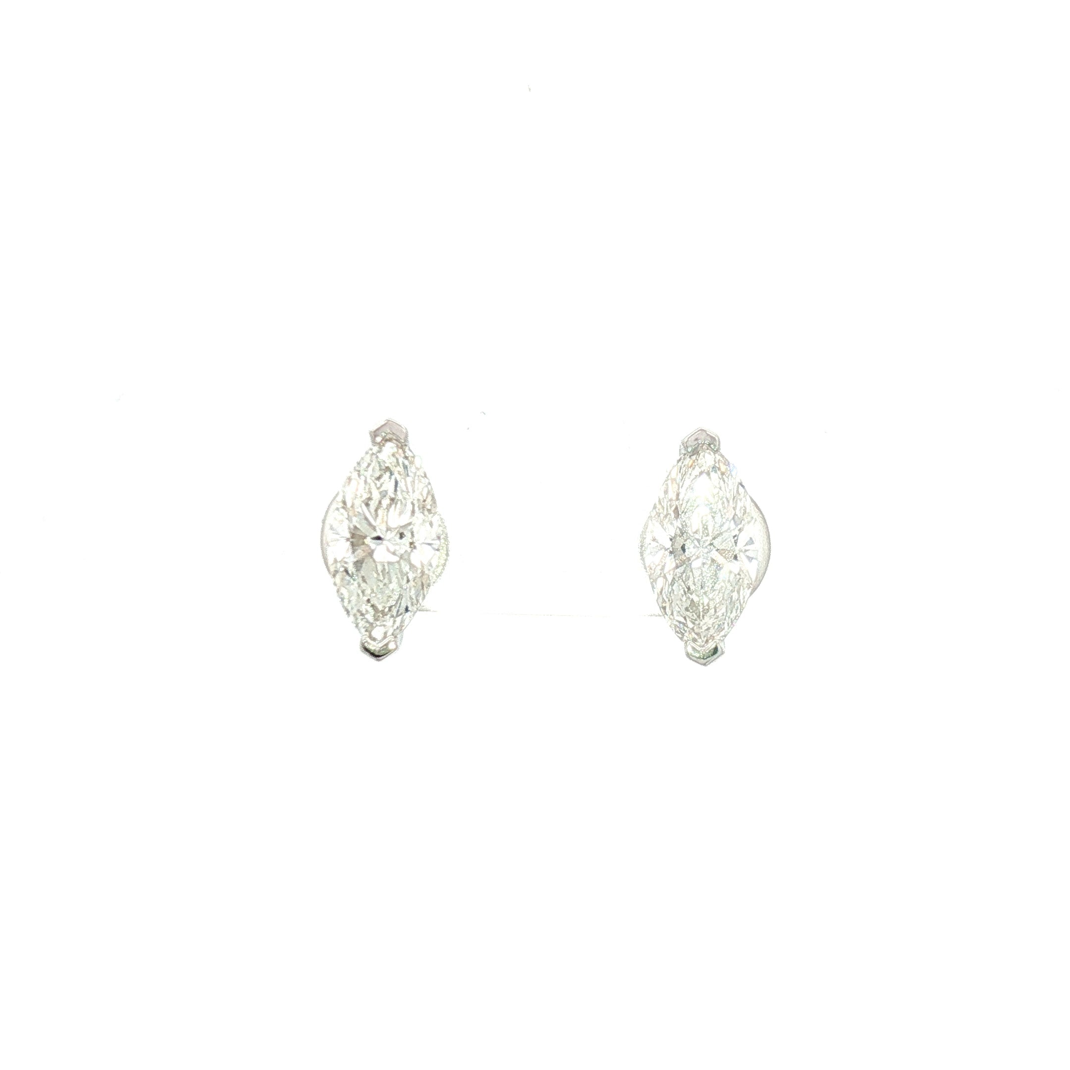 1.5ct Marquise White Gold Studs