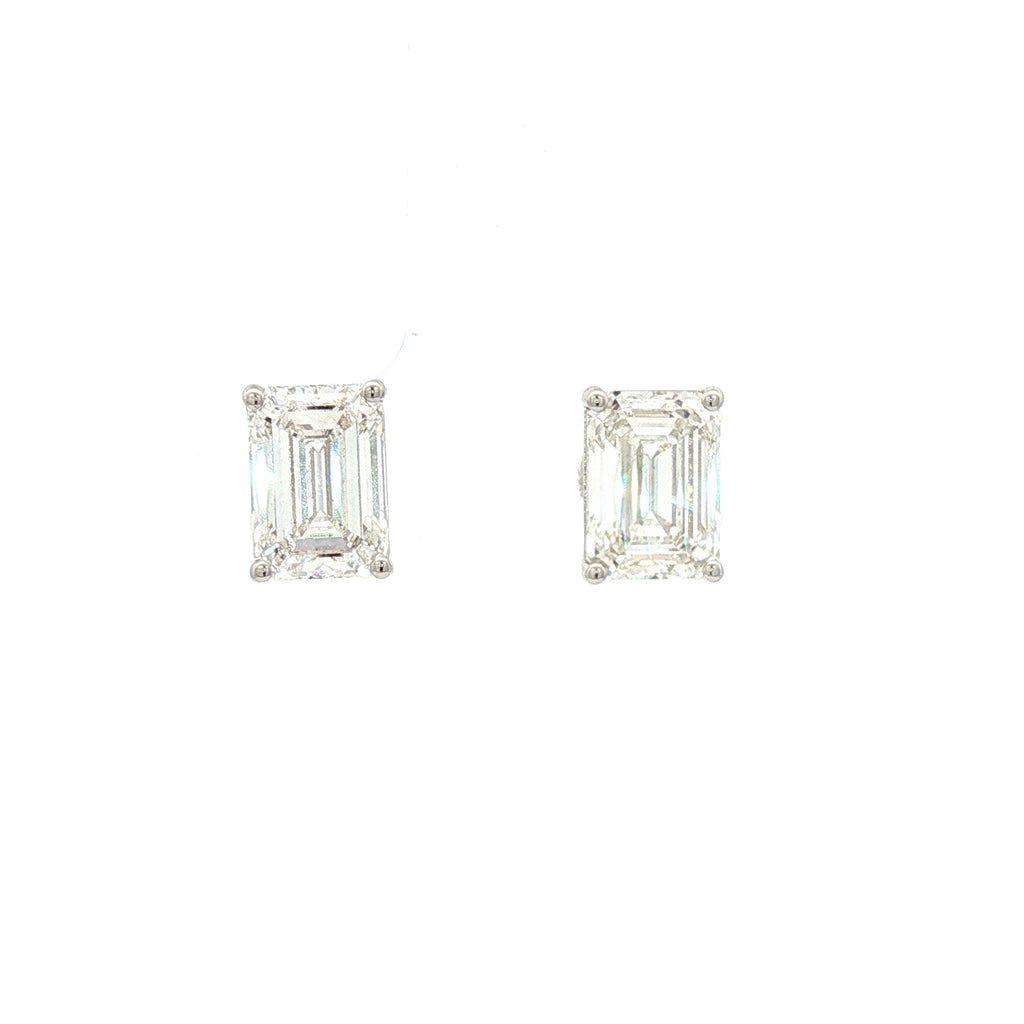 3ct Emerald Studs