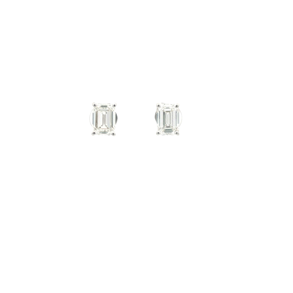 2ct Emerald Studs