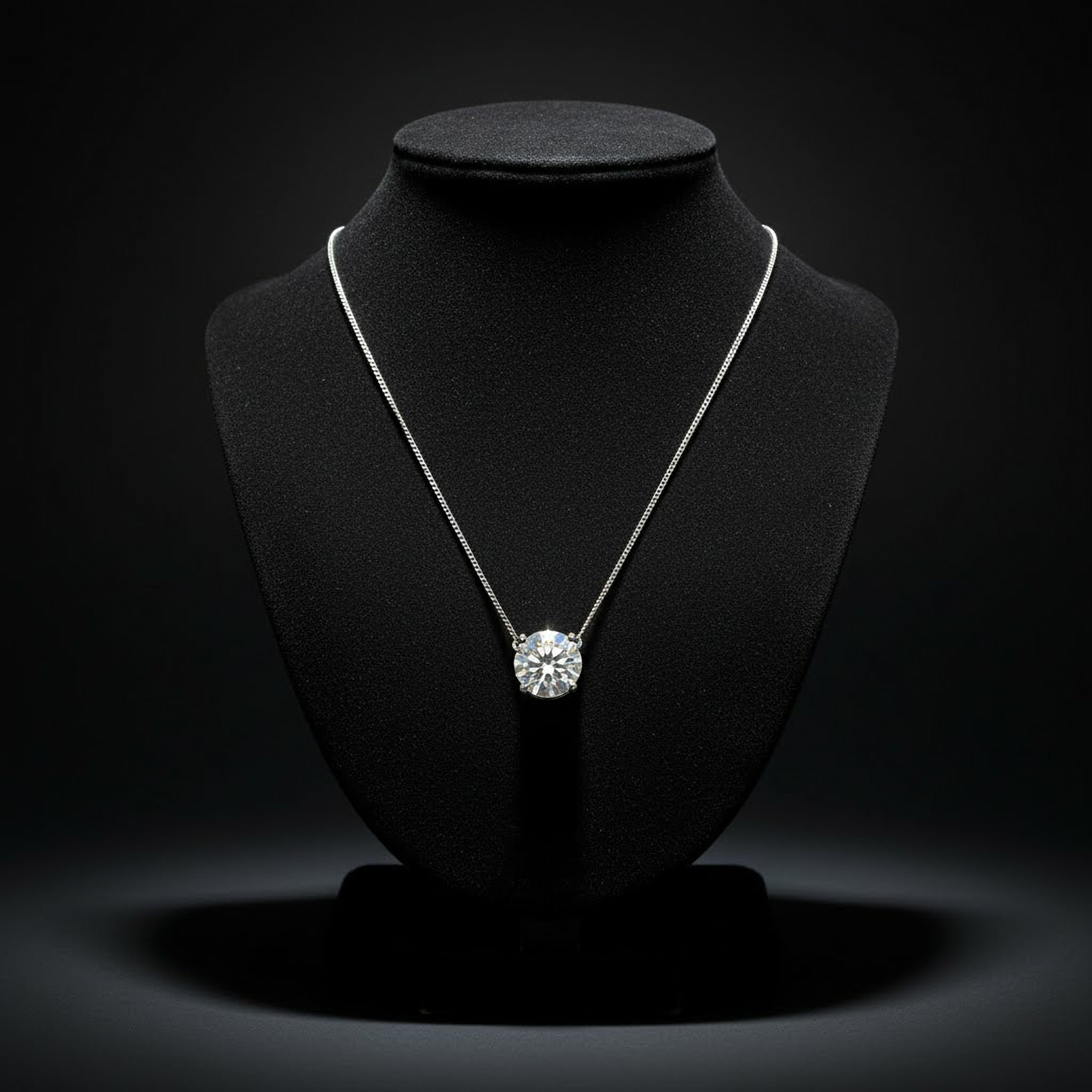3ct Round Pendant