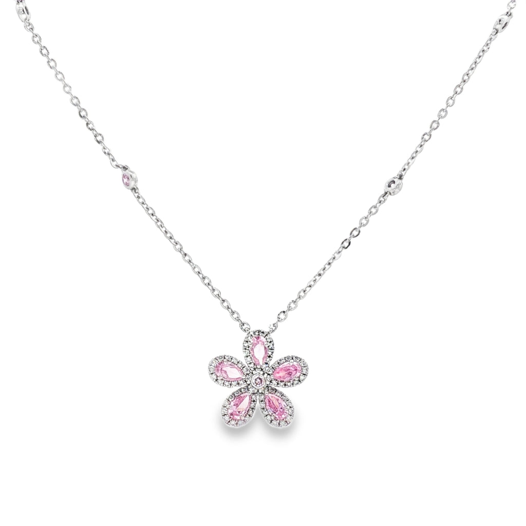 Mini Flower Necklace (Pink)