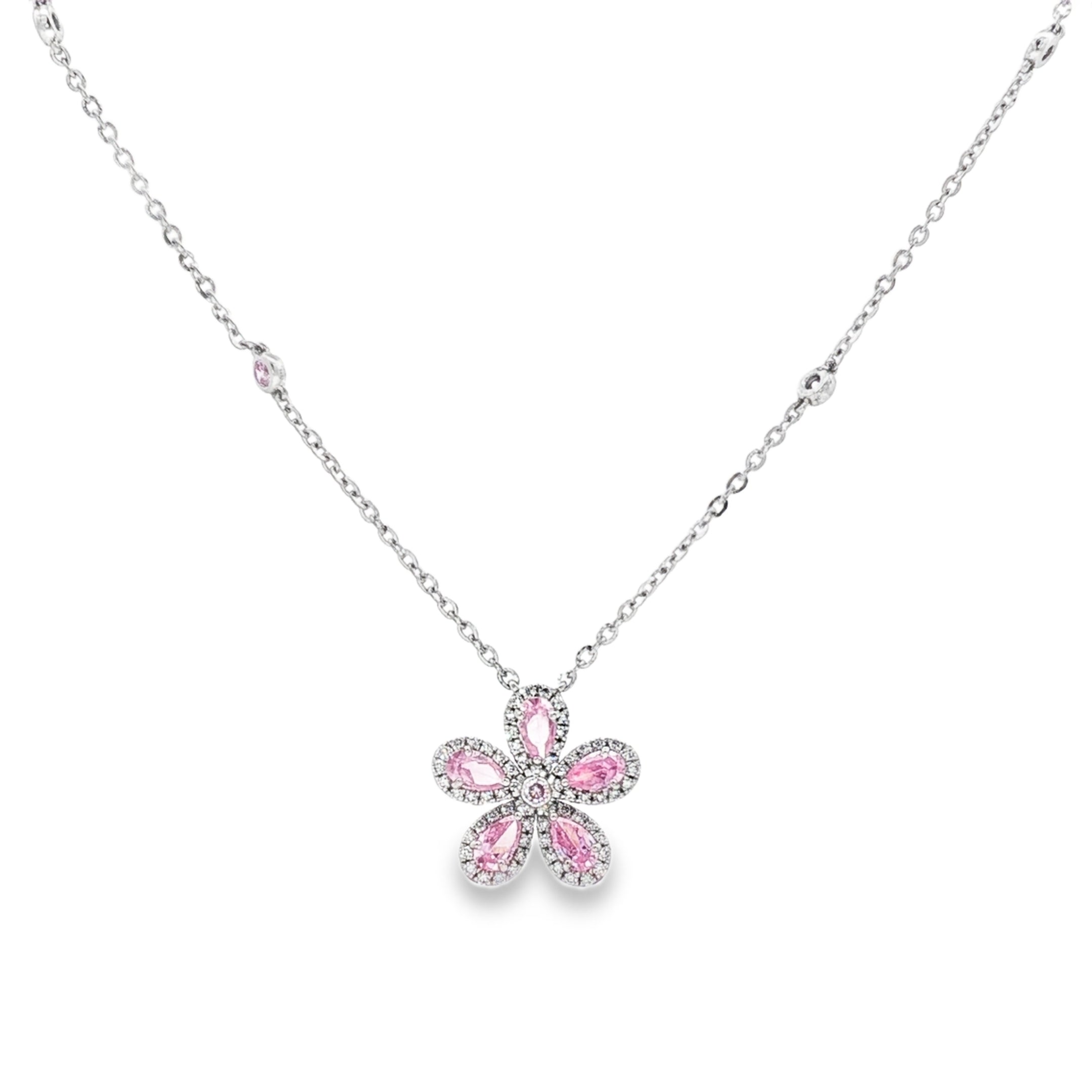 Mini Flower Necklace (Pink)