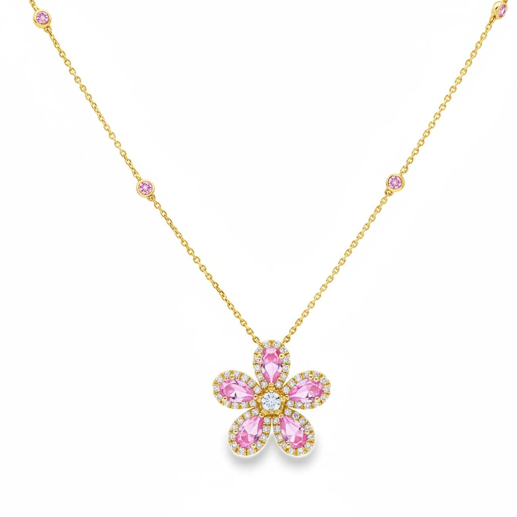 Flower Necklace (Pink)