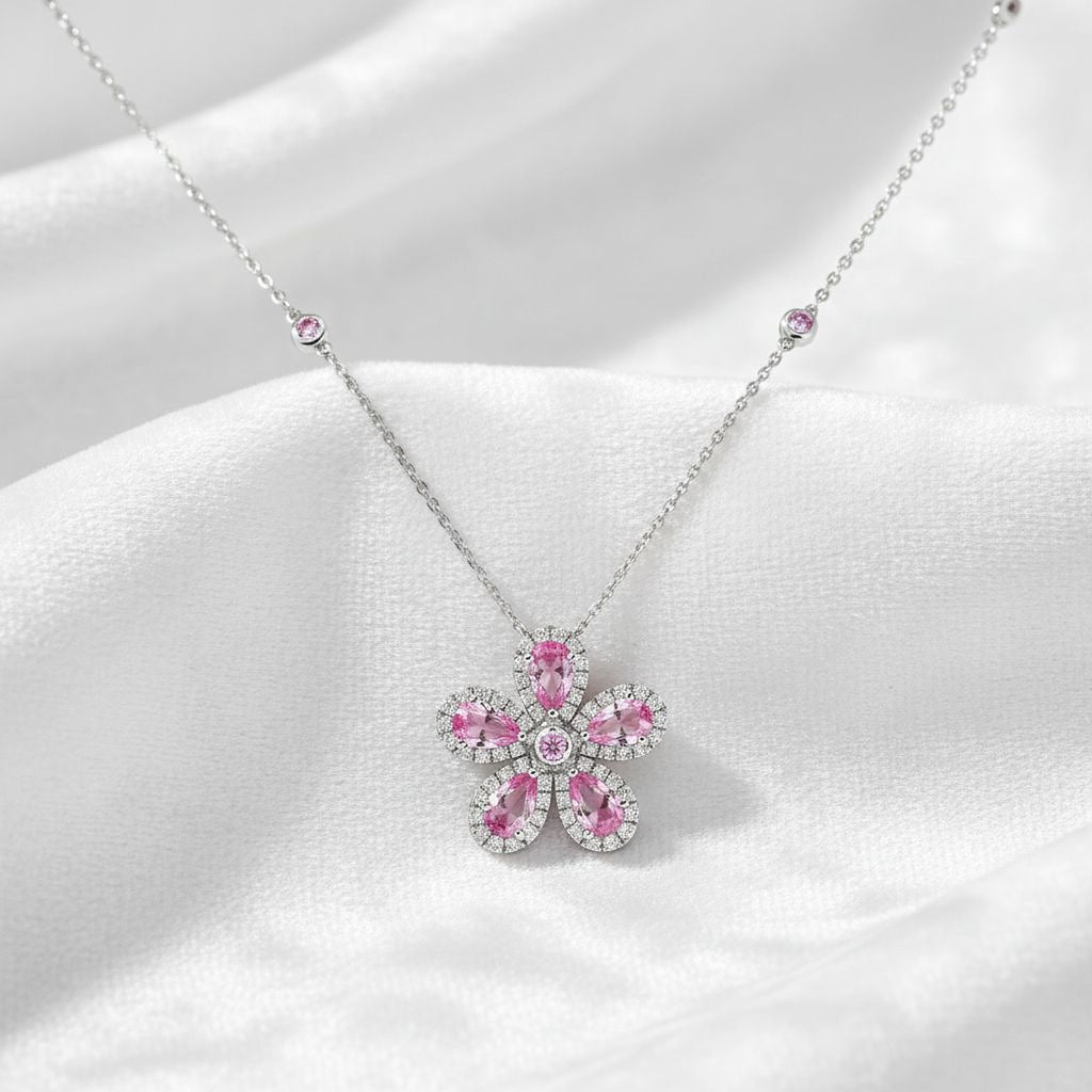 Flower Necklace (Pink)