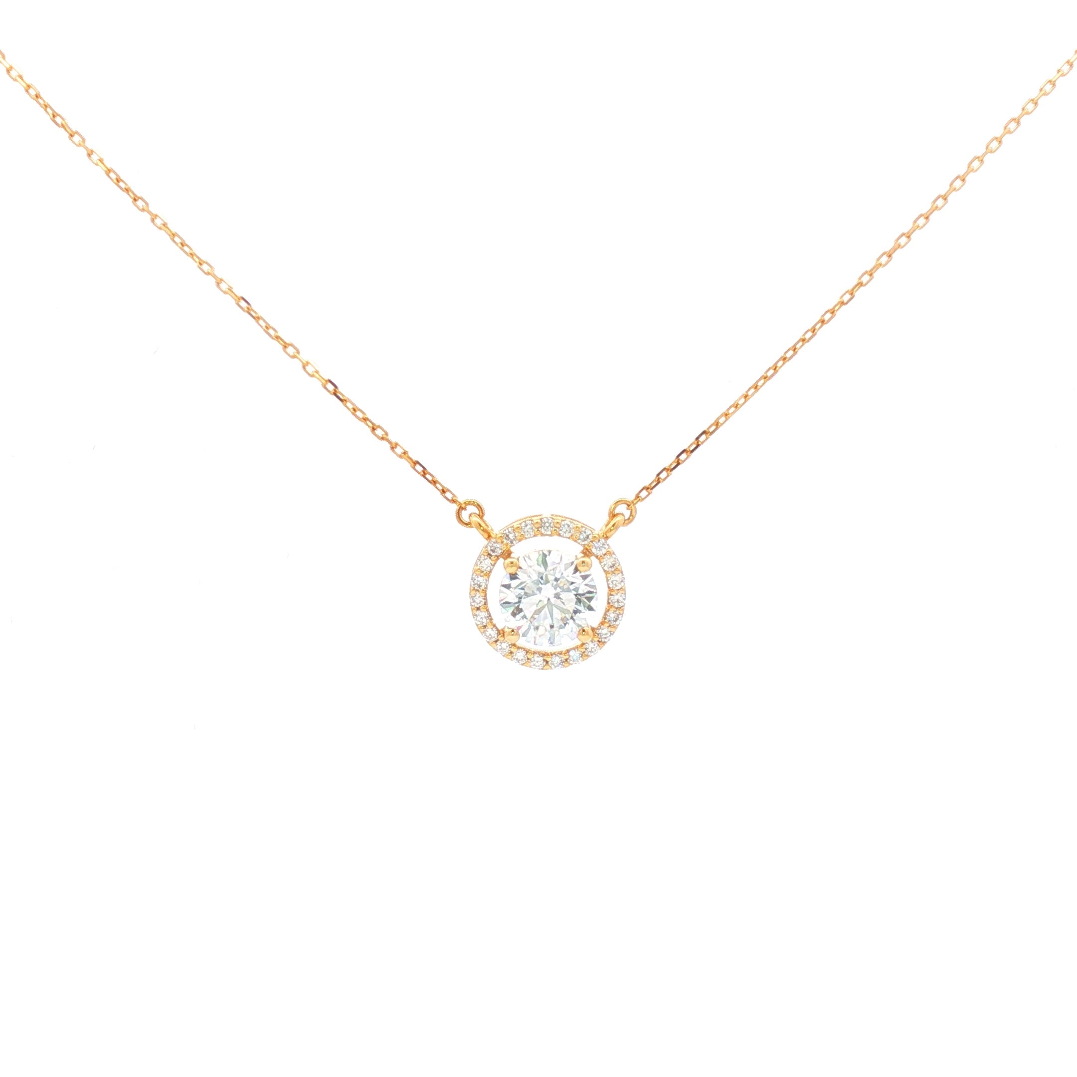 1.5ct Round with Halo Pendant