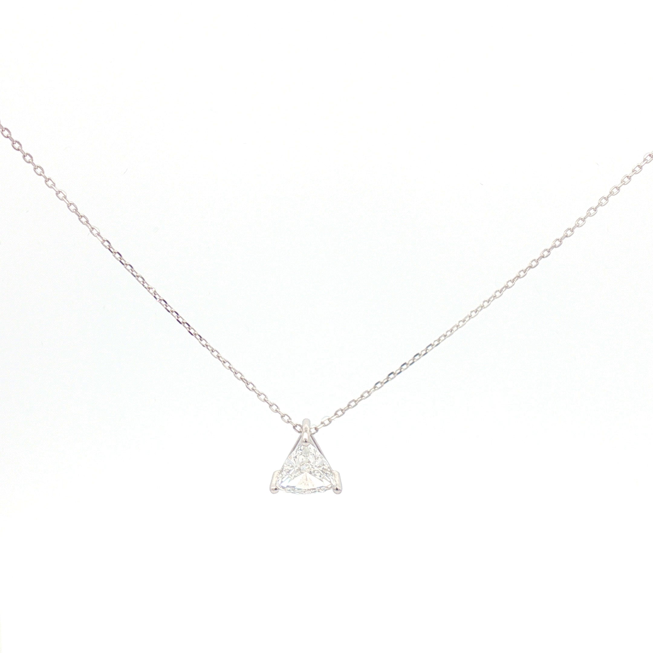 1ct Trillion Cut Pendant