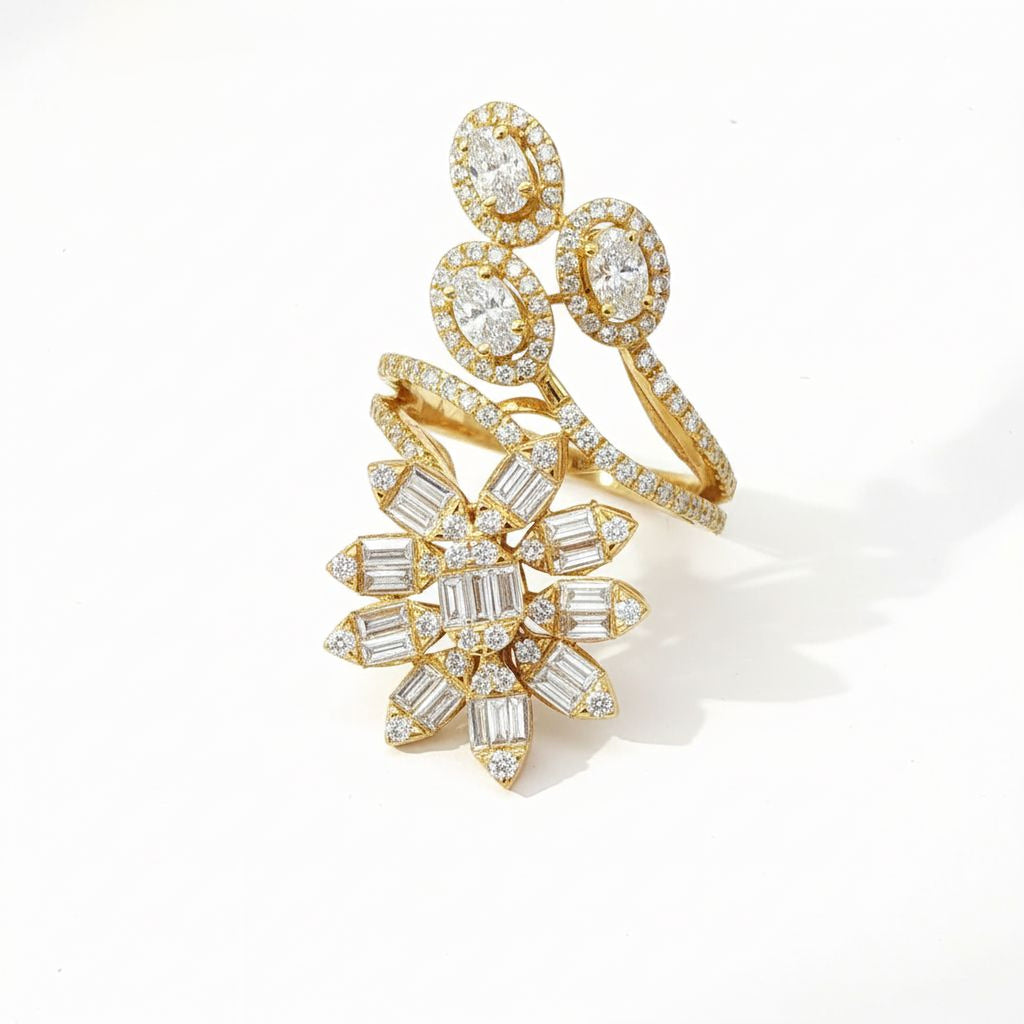 Baguette Bloom Ring