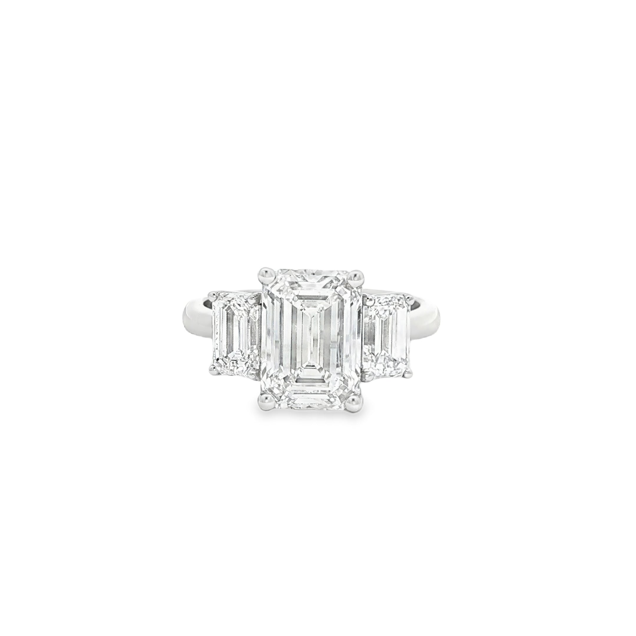 3ct Tri-Emerald Engagement Ring