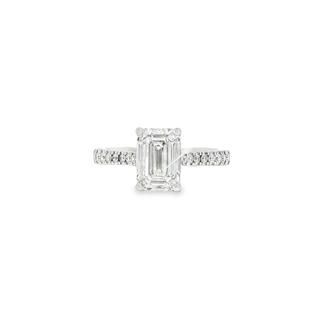 2ct Emerald Eternity Engagement Ring