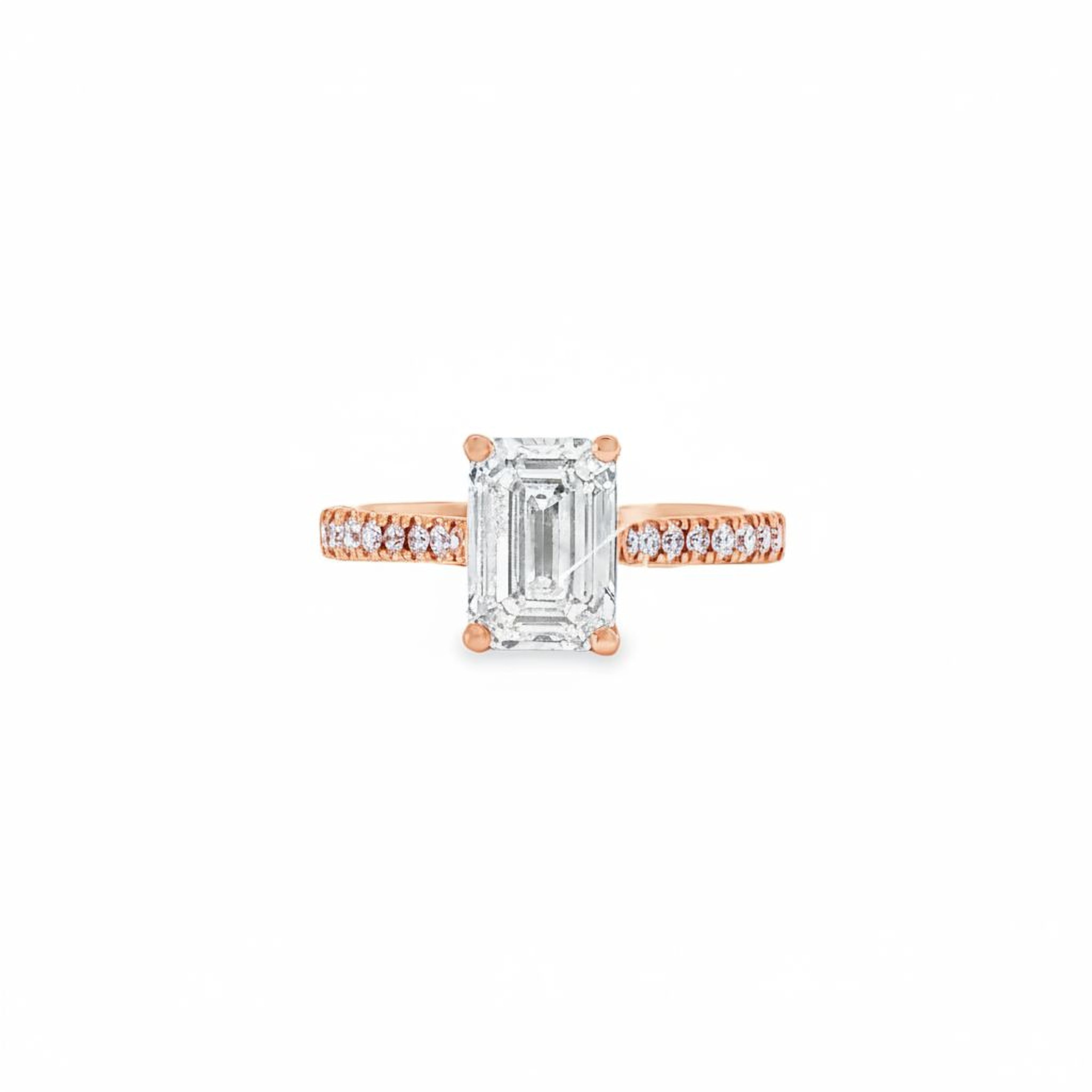 2ct Emerald Eternity Engagement Ring