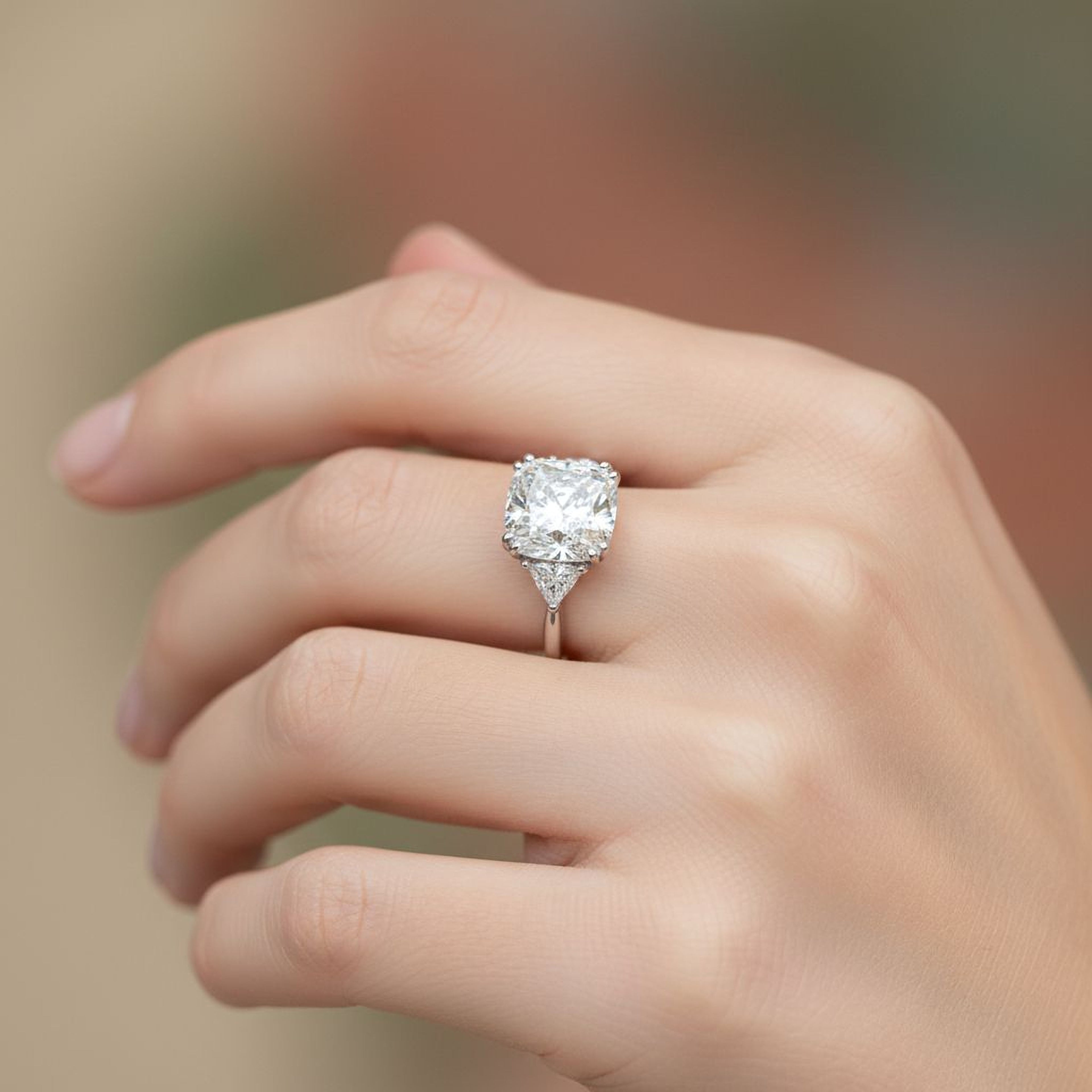 5ct Cushion Engagement Ring