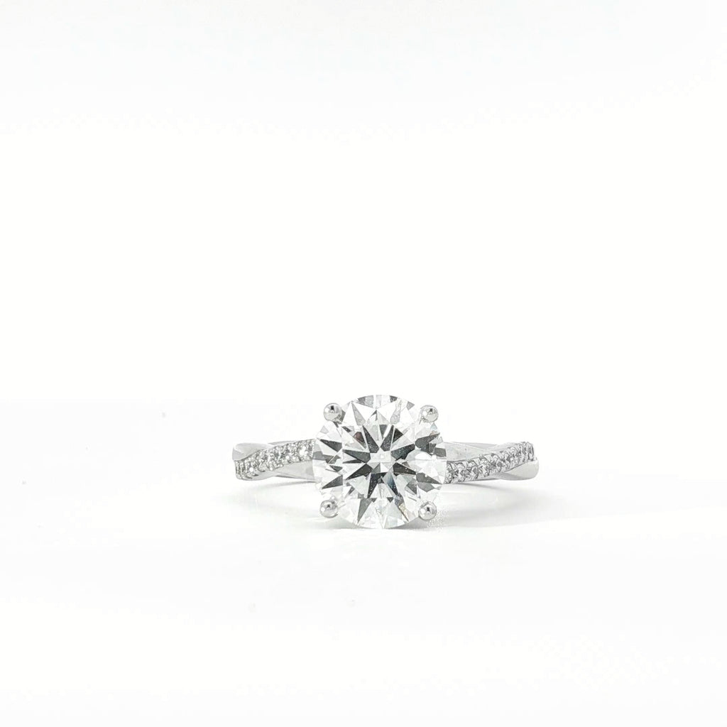 2ct Round Infinity Engagement Ring
