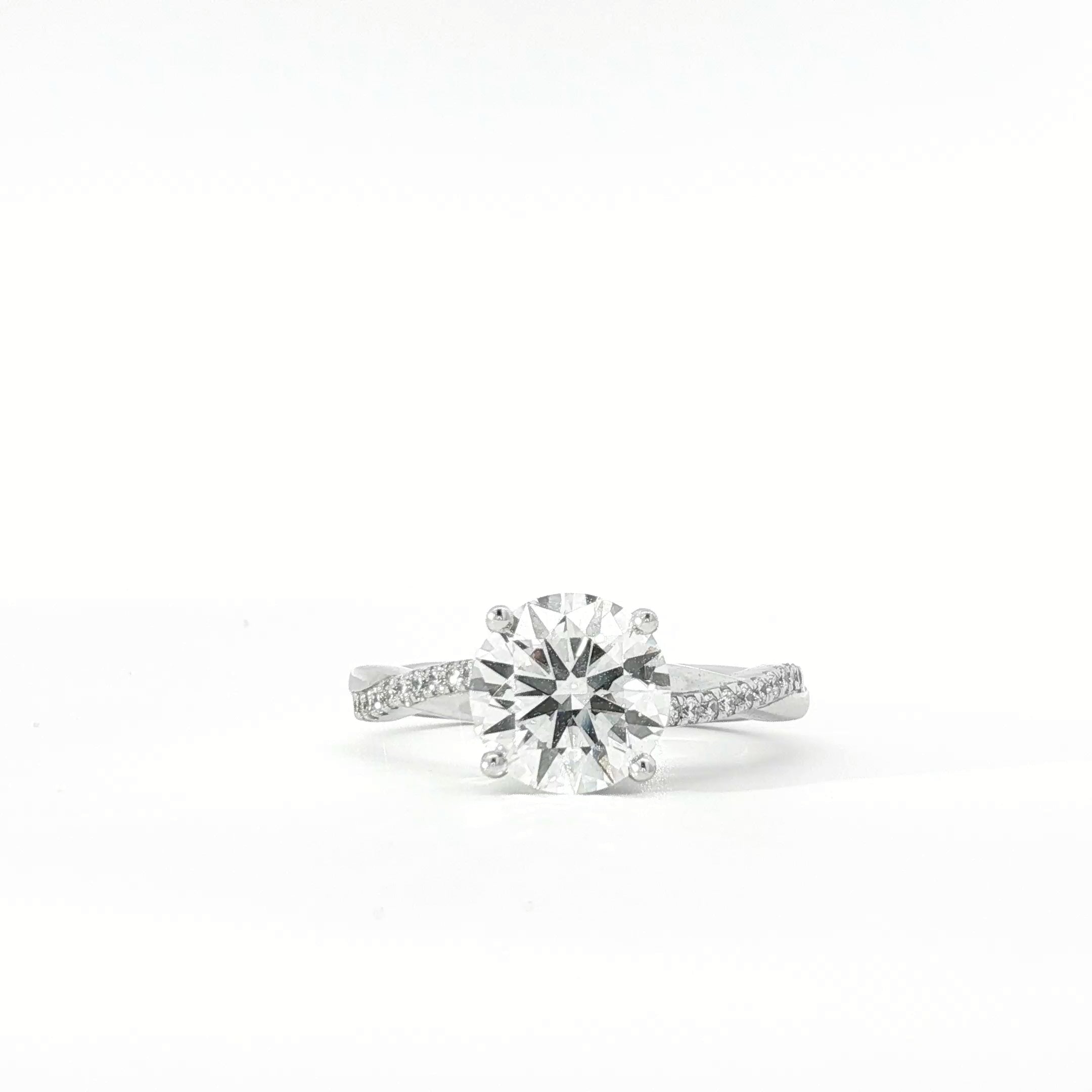 2ct Round Infinity Engagement Ring