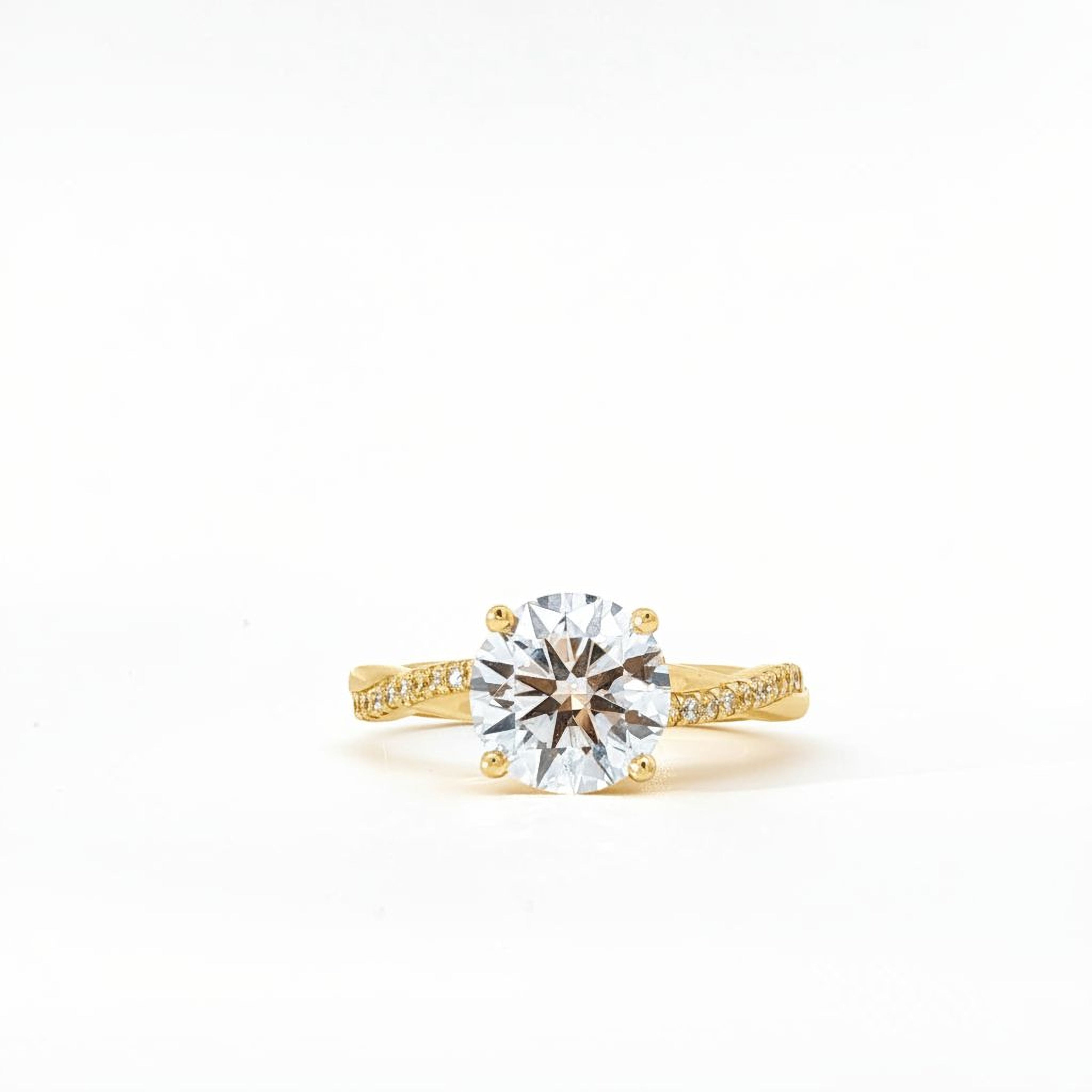 2ct Round Infinity Engagement Ring