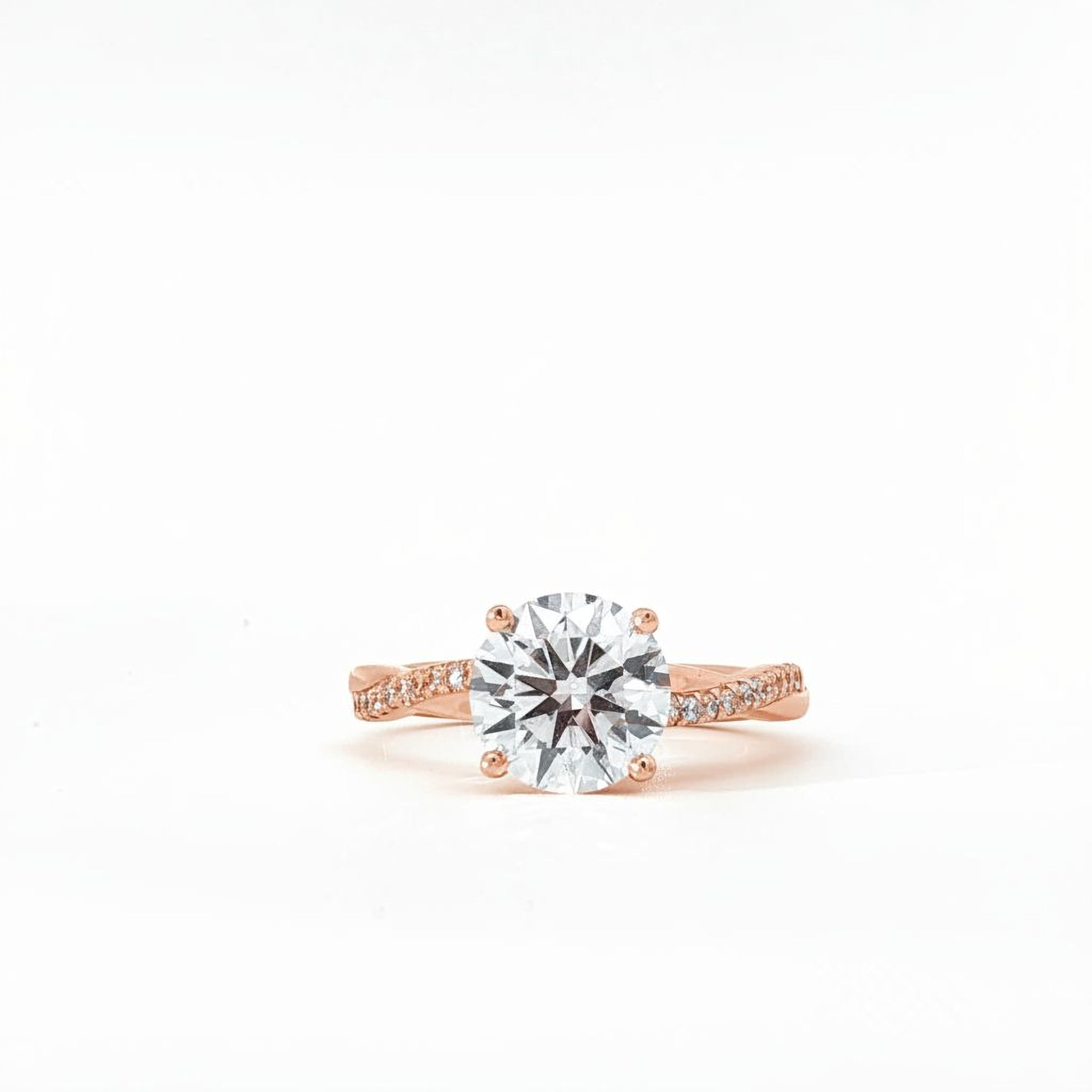 2ct Round Infinity Engagement Ring