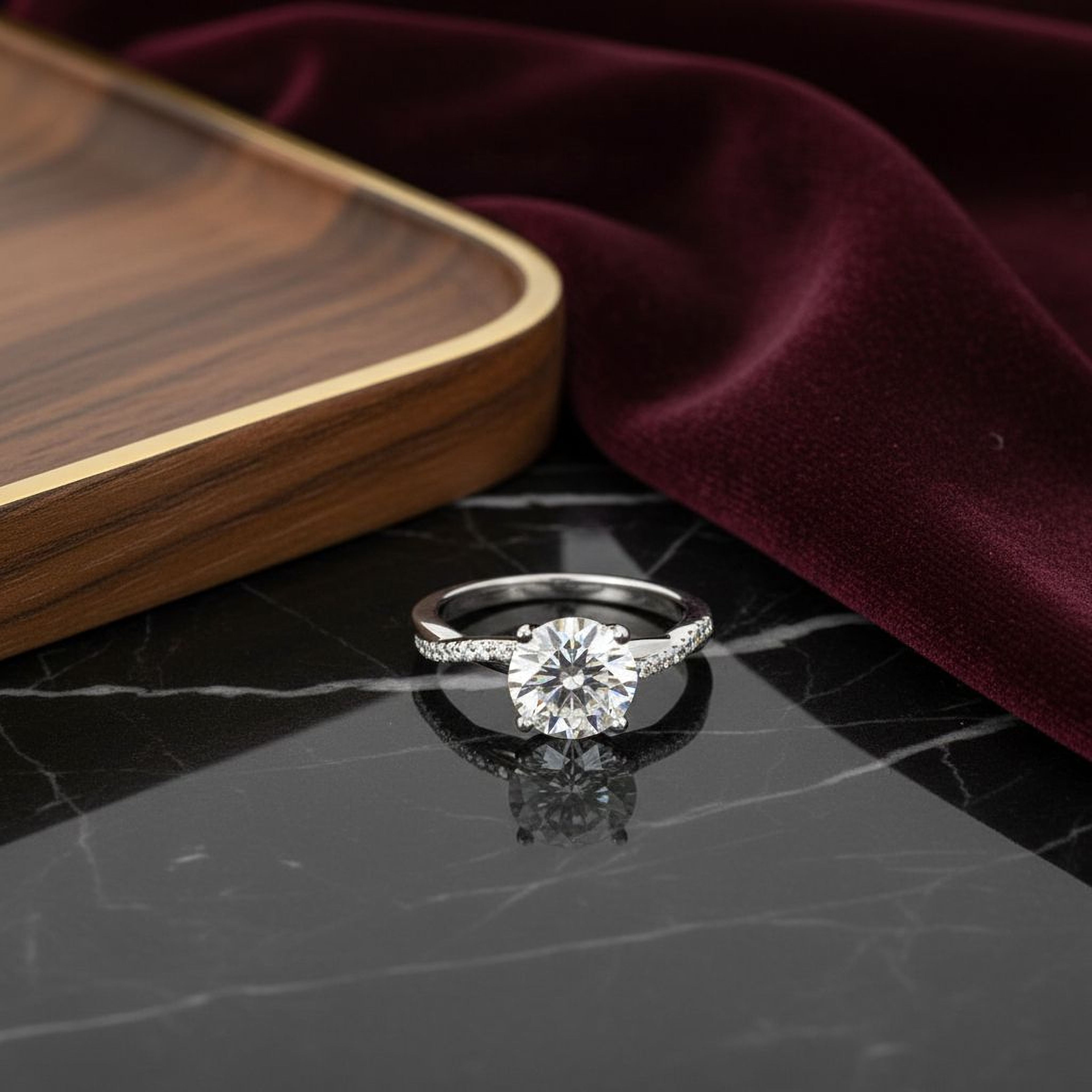 2ct Round Infinity Engagement Ring