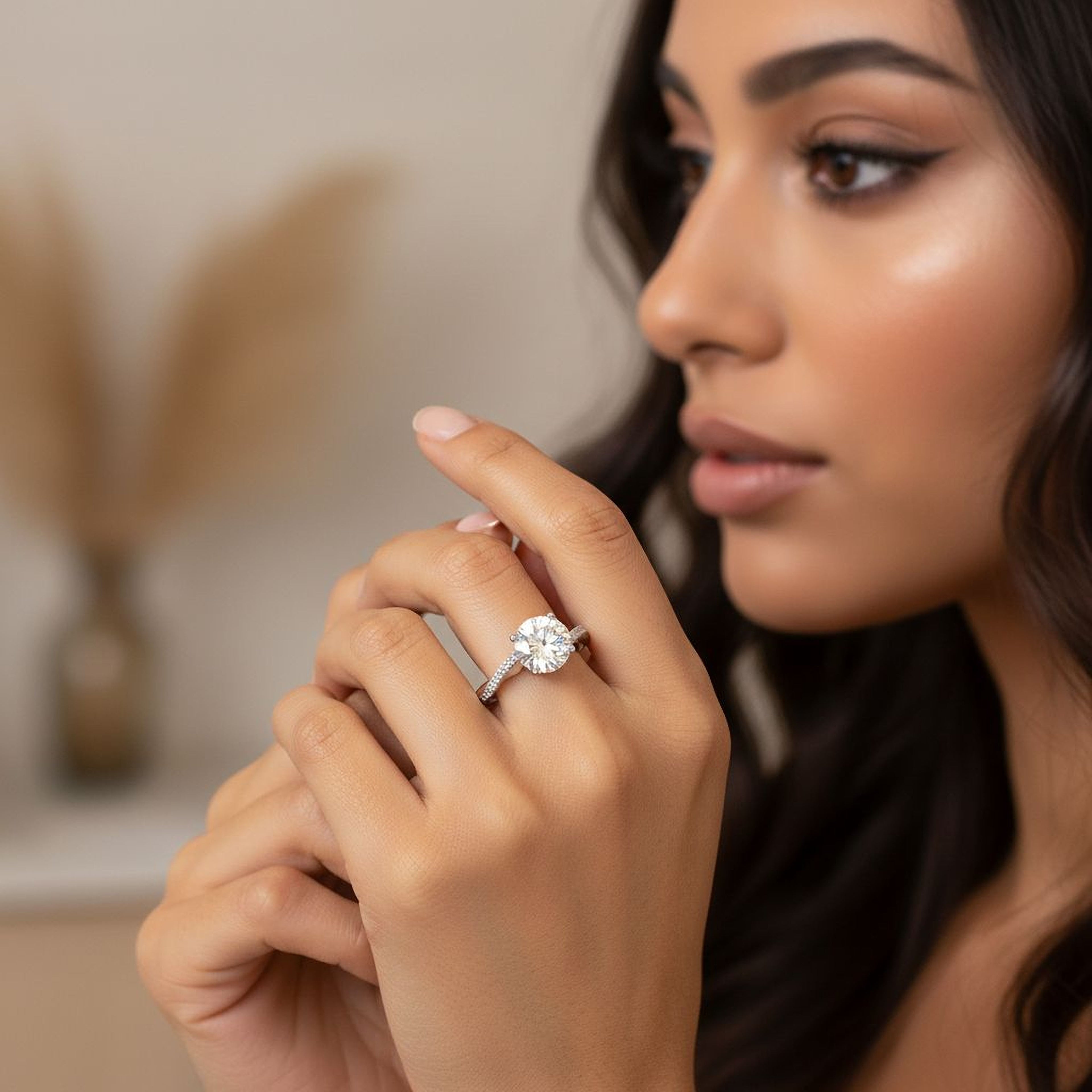 2ct Round Infinity Engagement Ring