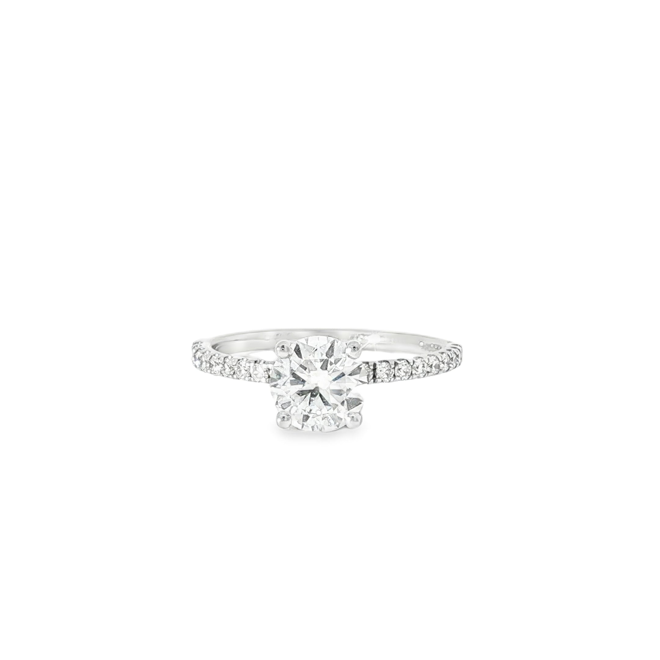 1ct Round Simple Engagement Ring